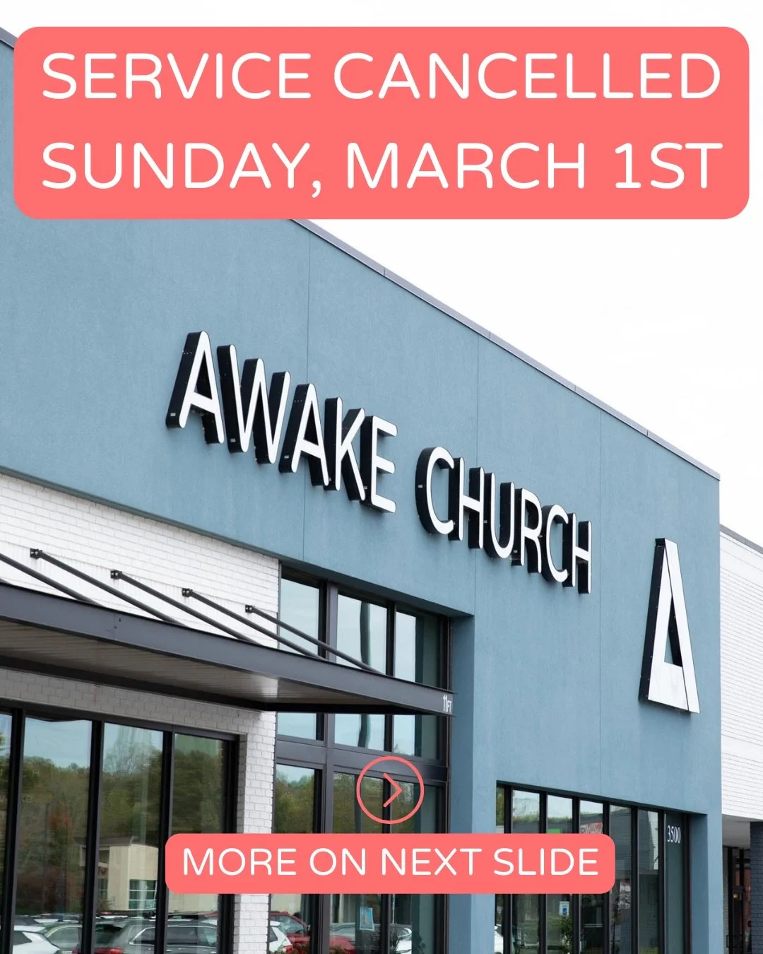 📣 IMPORTANT: All services and activities are cancelled tomorrow, Sunday March 1st through Friday, March 6th. Learn more by swiping through the cards above. Thank you and have a wonderful weekend. We look forward to being with you all again soon!