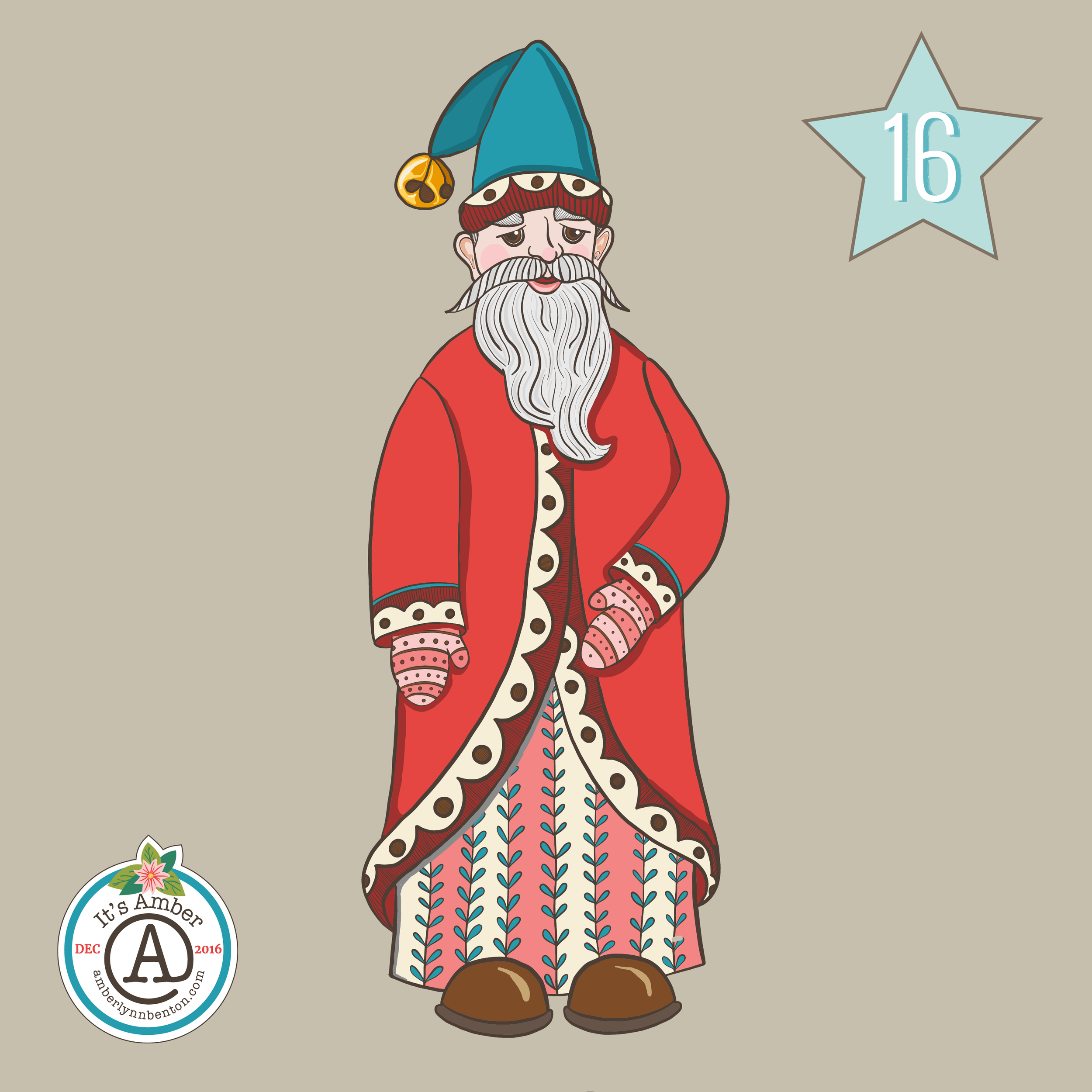 Santa Claus by Amber Lynn Benton for #ItsAdvent2016