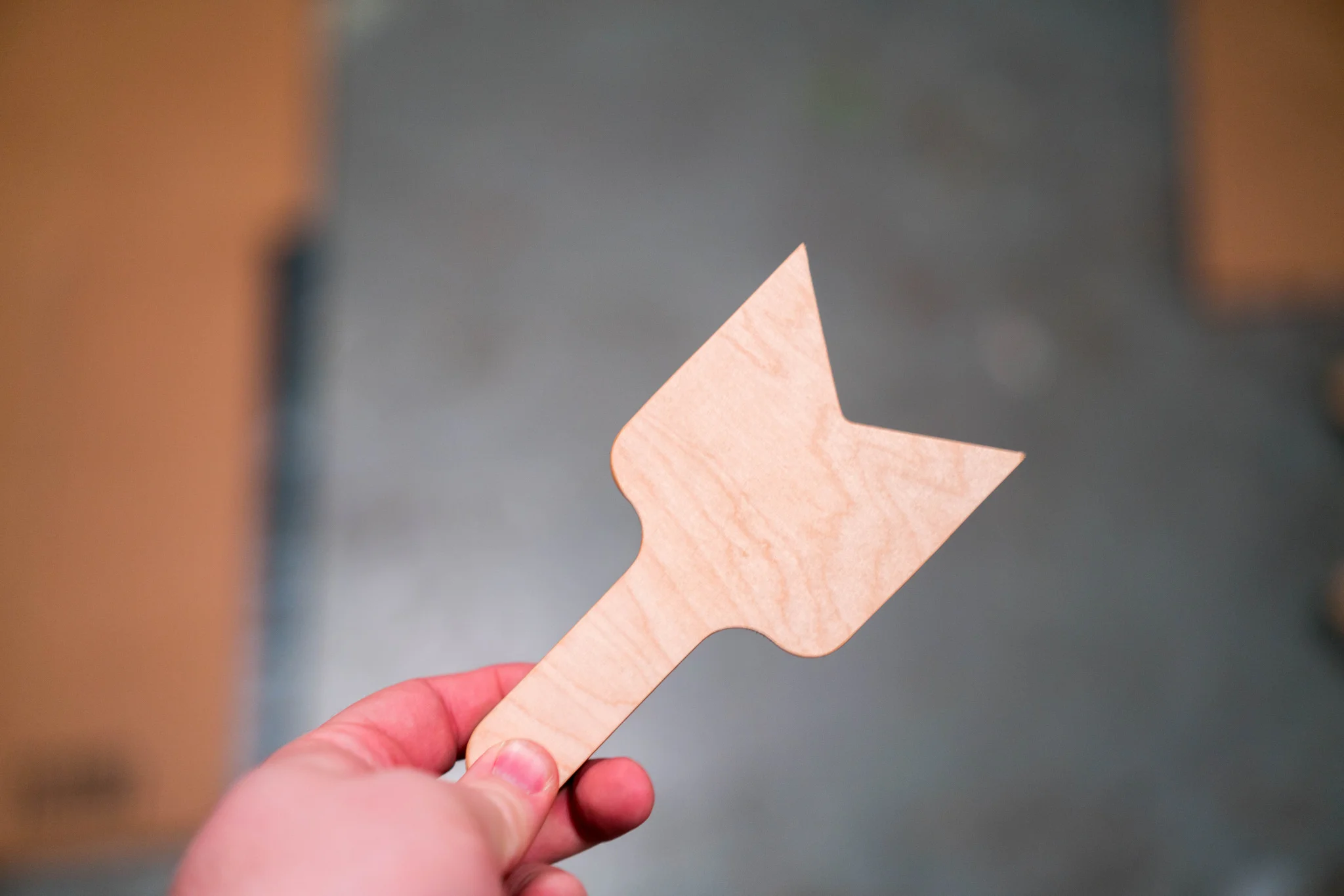 We're using the scrap plywood from each sheet to construct tools for sandbox play. 
