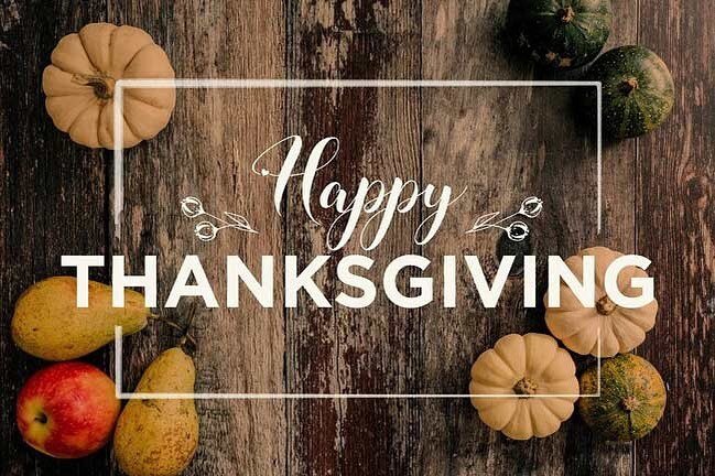 Happy Thanksgiving! Wishing you all the best this holiday season.