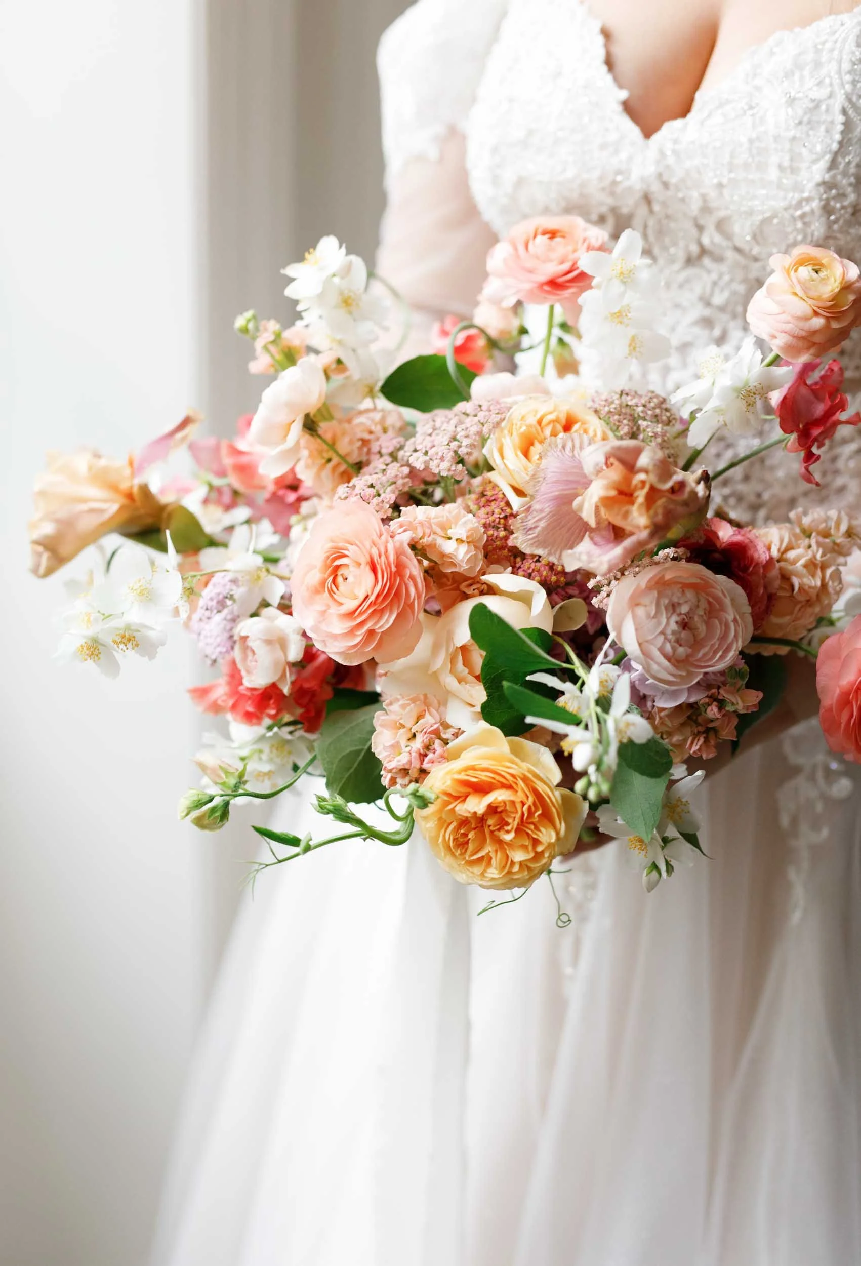 Bride holding her bouquet at a Graydon Hall wedding in Toronto