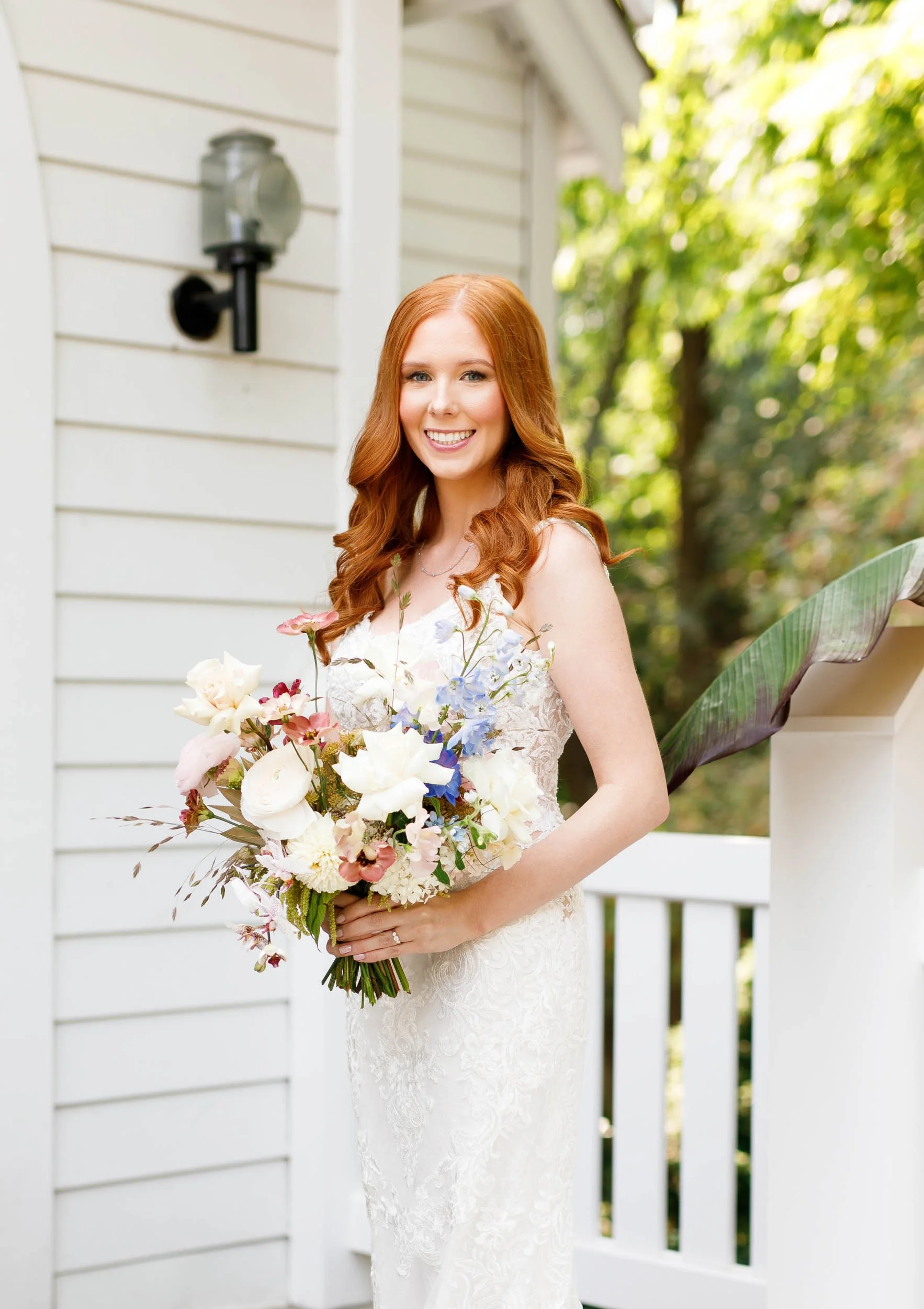 Outdoor bridal portrait at The Doctor’s House in Kleinburg, Ontario wedding