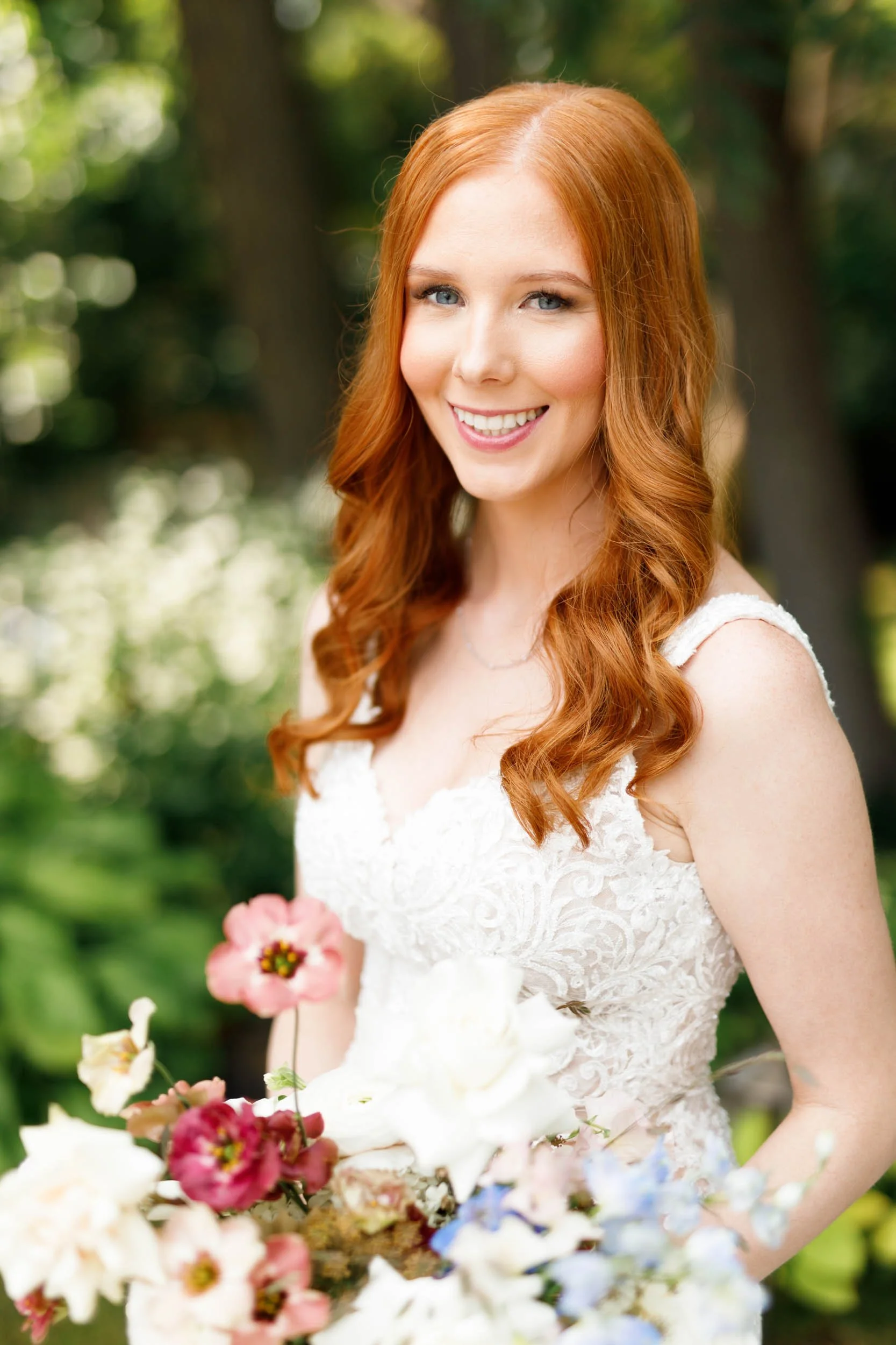 Outdoor bridal portrait at The Doctor’s House in Kleinburg, Ontario wedding