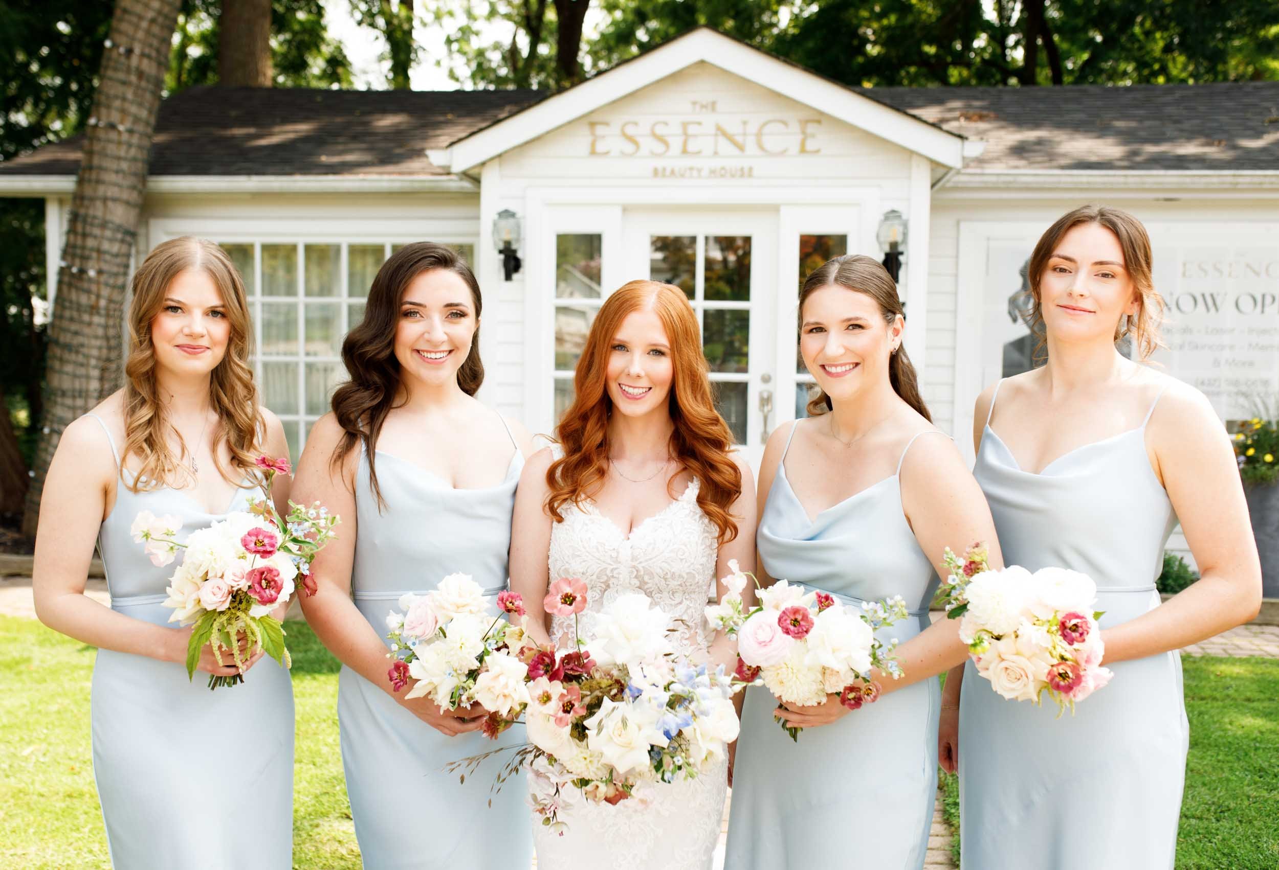Bridal party portrait at The Doctor’s House in Kleinburg, Ontario wedding