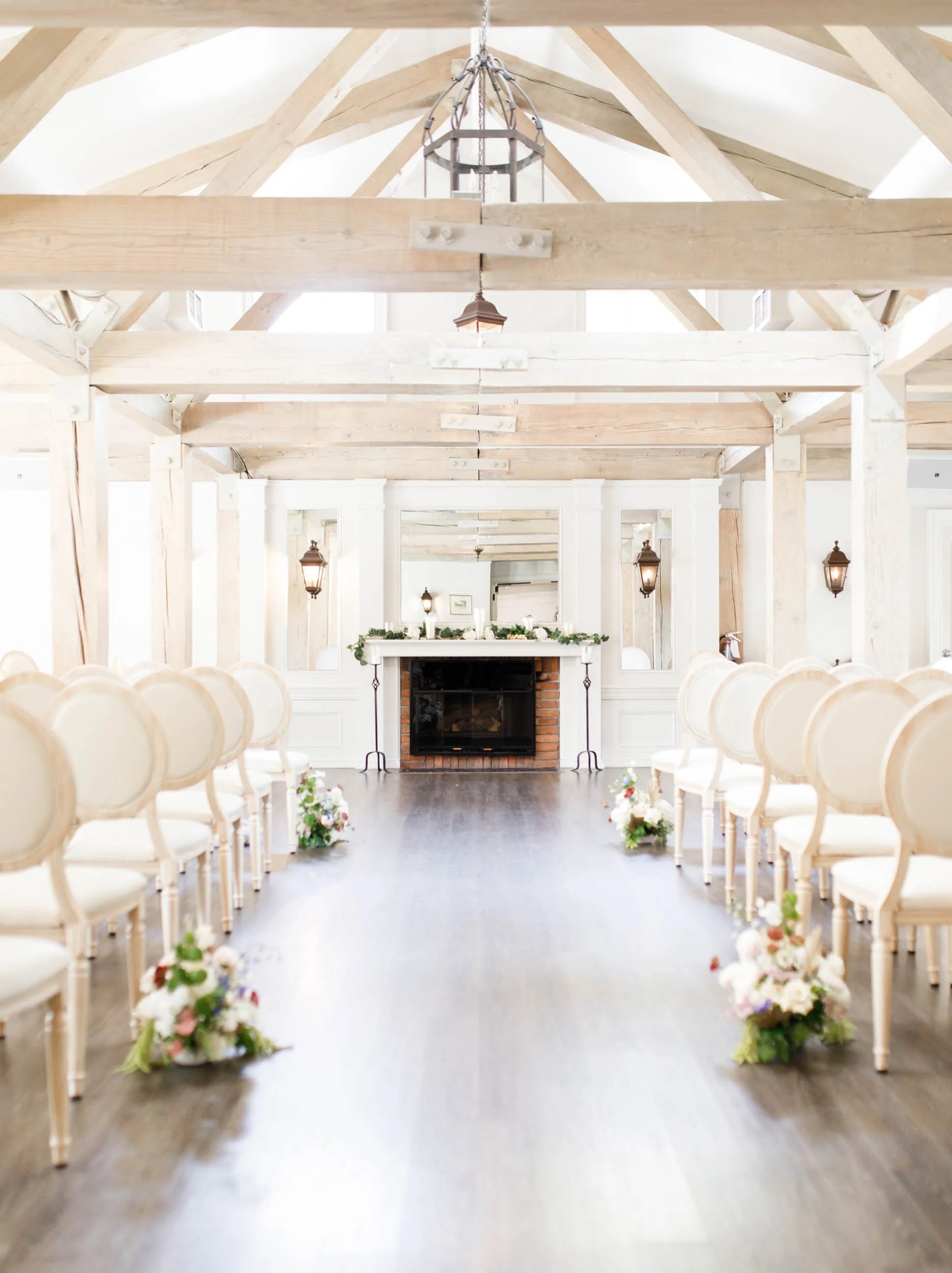 Indoor wedding ceremony space at The Doctor’s House in Kleinburg