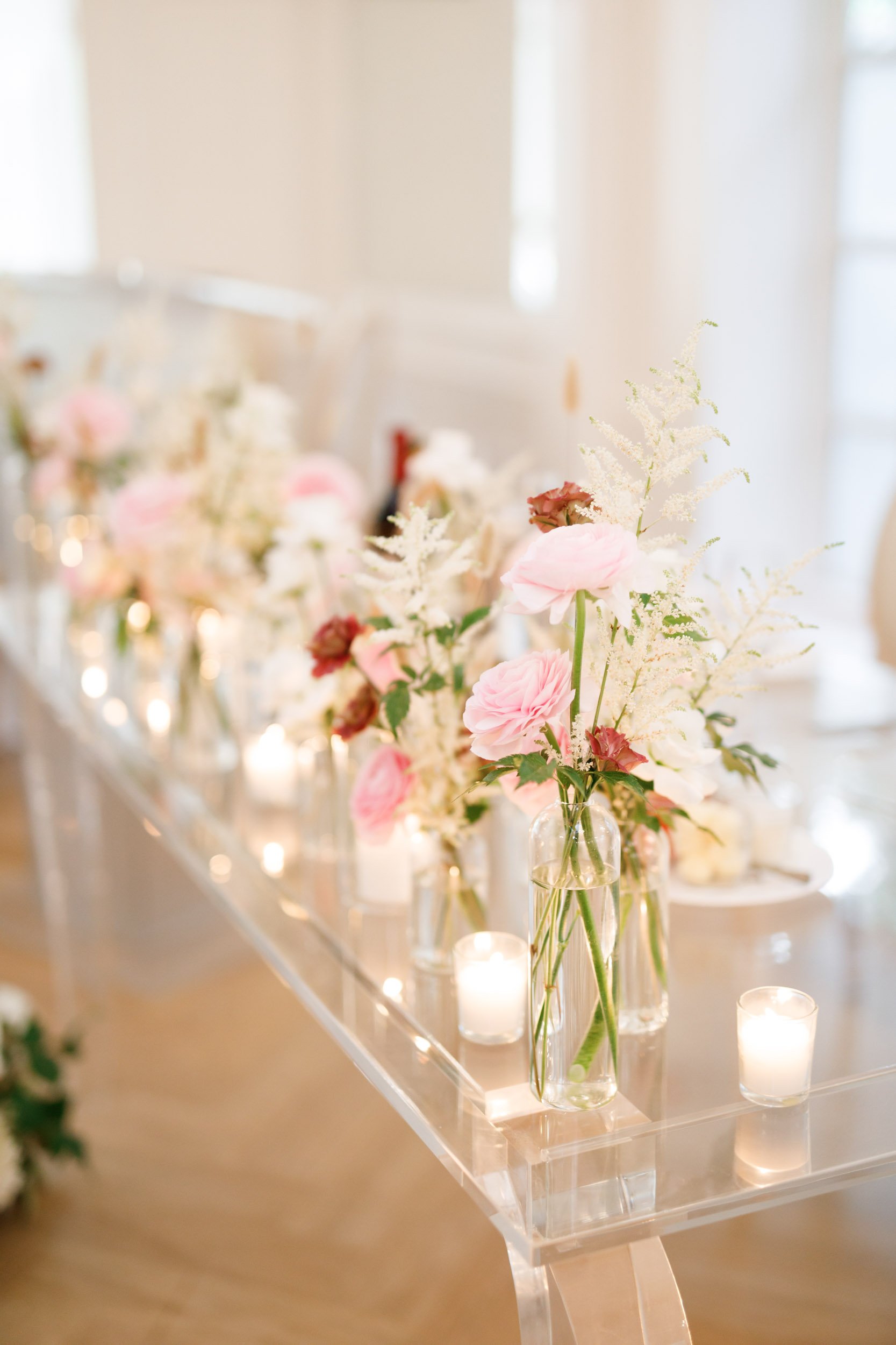Wedding reception table details at The Doctor’s House in Kleinburg, Ontario