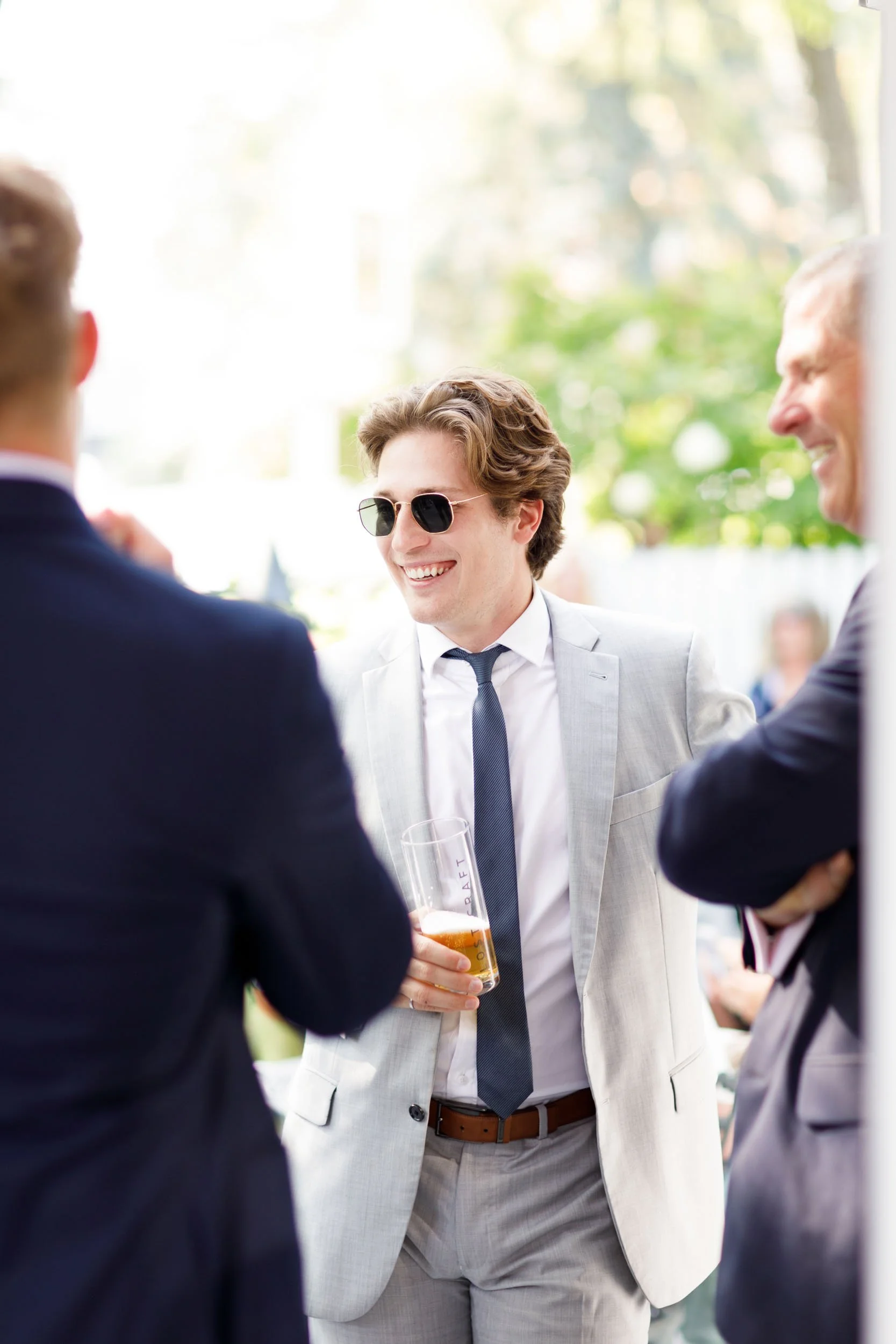 Wedding guests socializing at The Doctor’s House in Kleinburg, Ontario