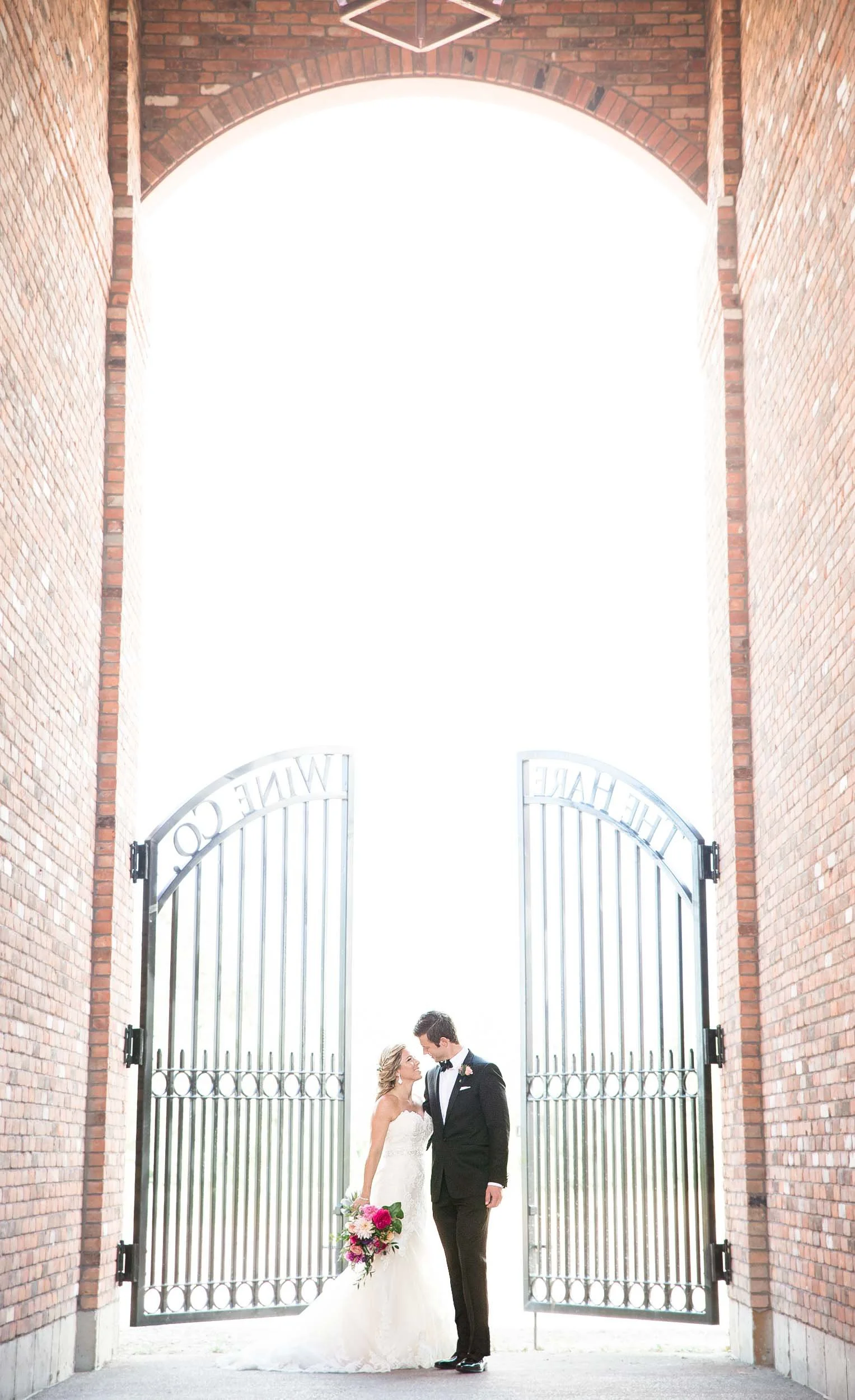 Bride and groom portrait among vineyard rows at a Hare and Wine Co wedding in Niagara-on-the-Lake (Copy)