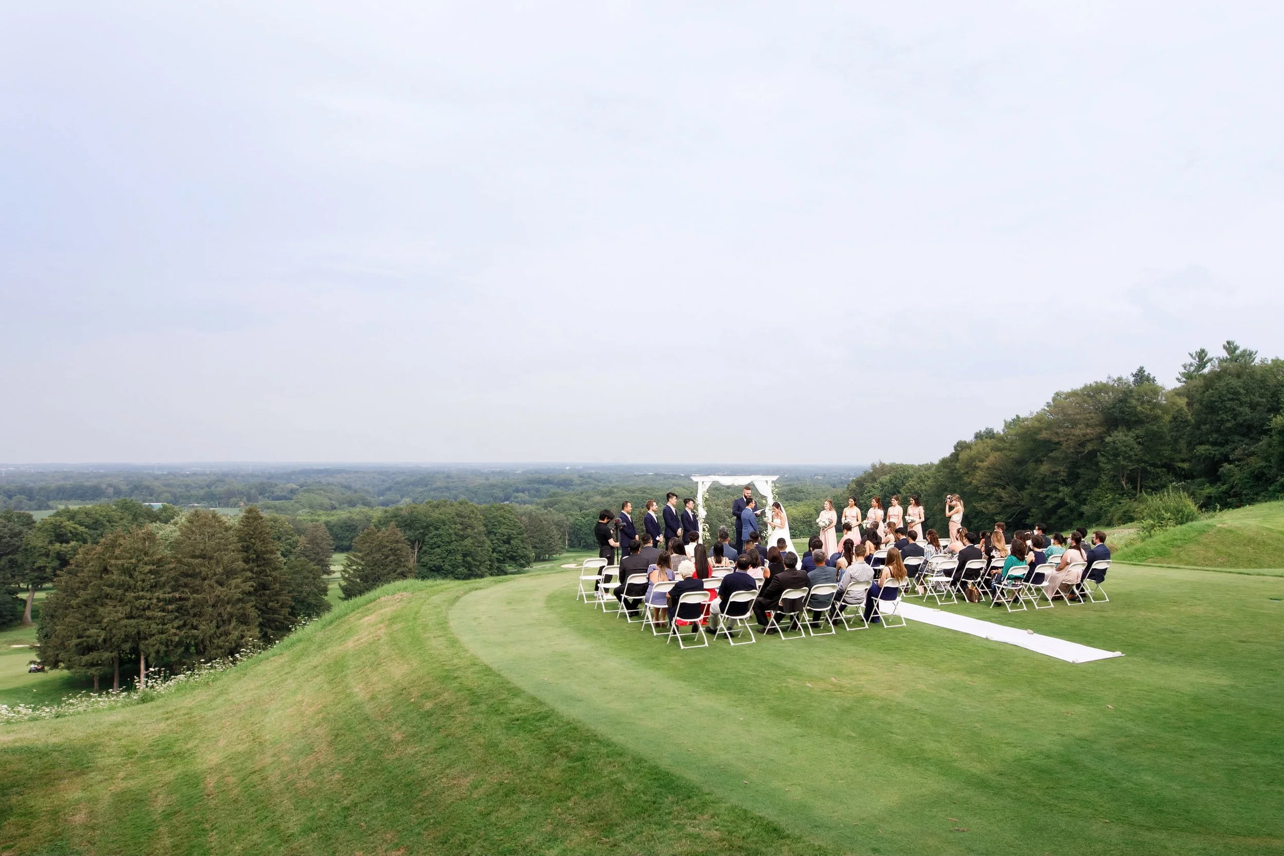 Outdoor wedding ceremony overlooking the escarpment at Lookout Point Country Club in Fonthill (Copy)