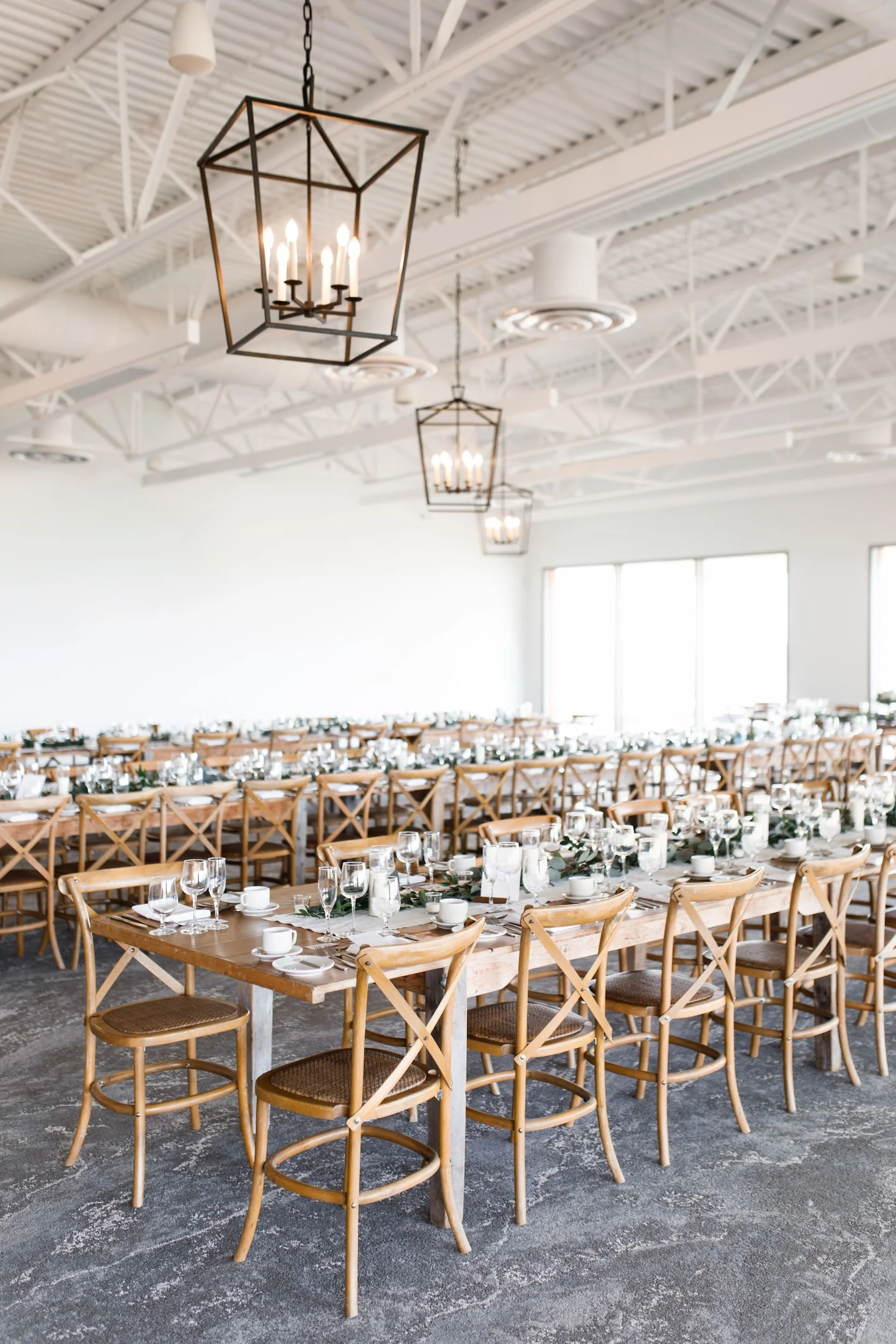 Elegant white reception setup inside Ravine Vineyard Estate Winery in St. Davids (Copy)