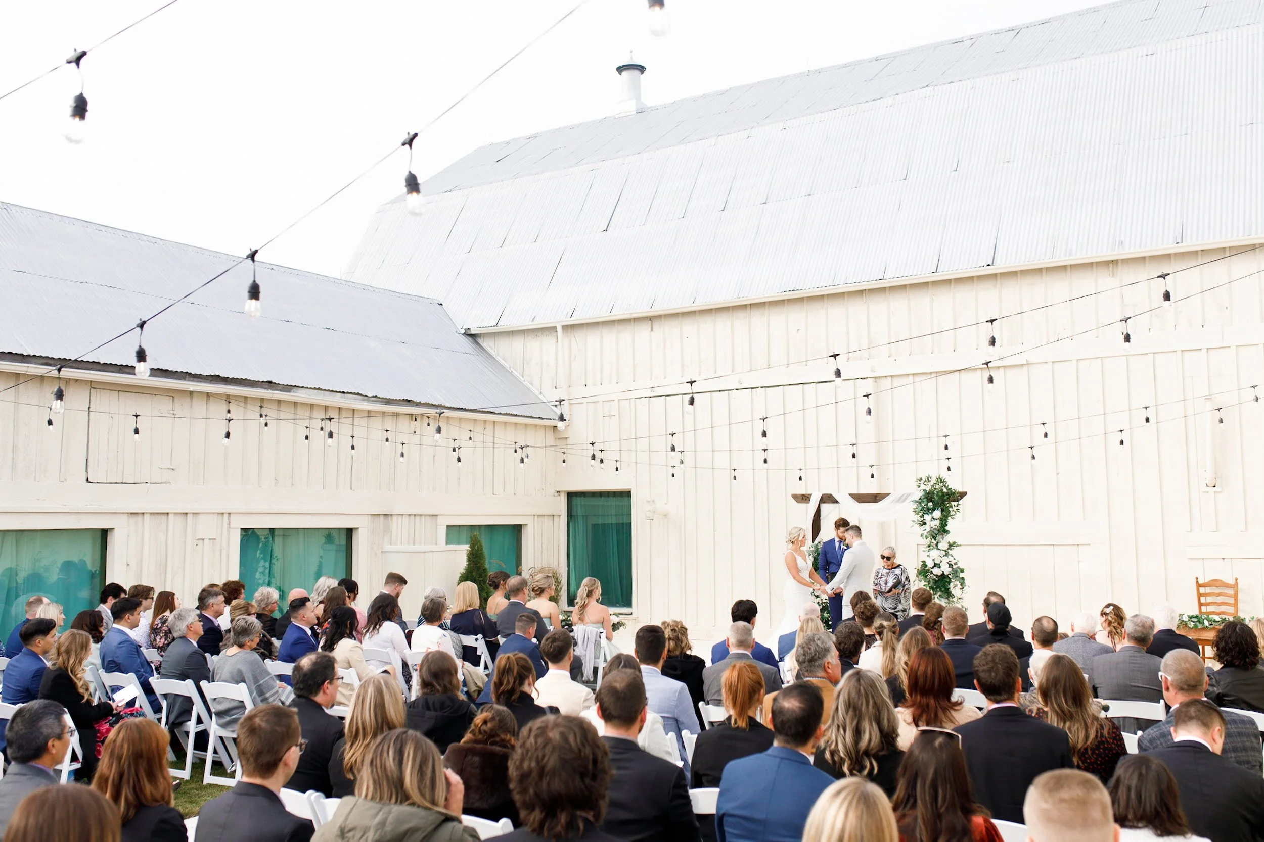 Outdoor ceremony setup at Sorella Farms wedding in St. Catharines (Copy)