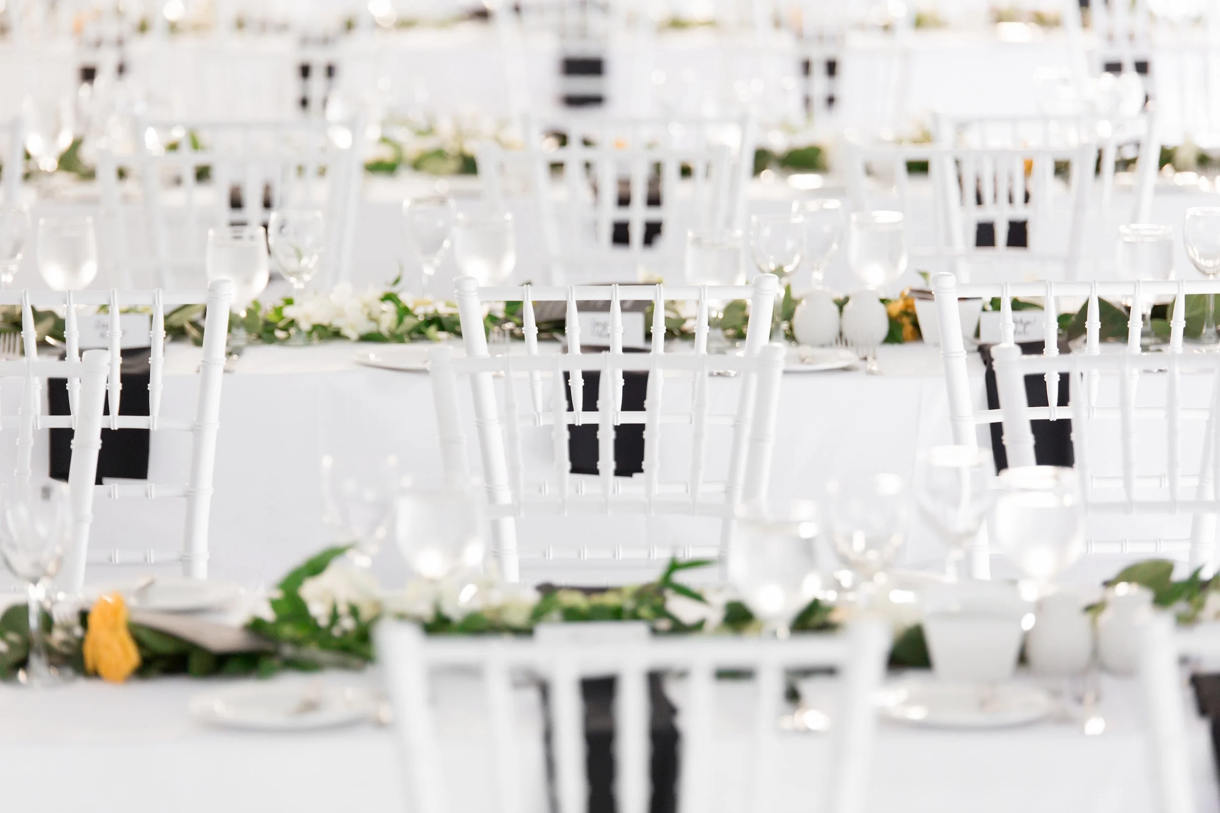 Elegant white reception setup at Art Gallery of Hamilton in downtown Hamilton (Copy)