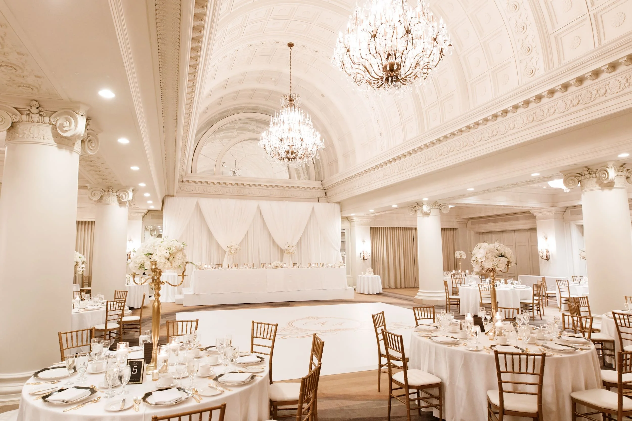 Vanity Fair Ballroom reception setup at Omni King Edward Hotel in Toronto