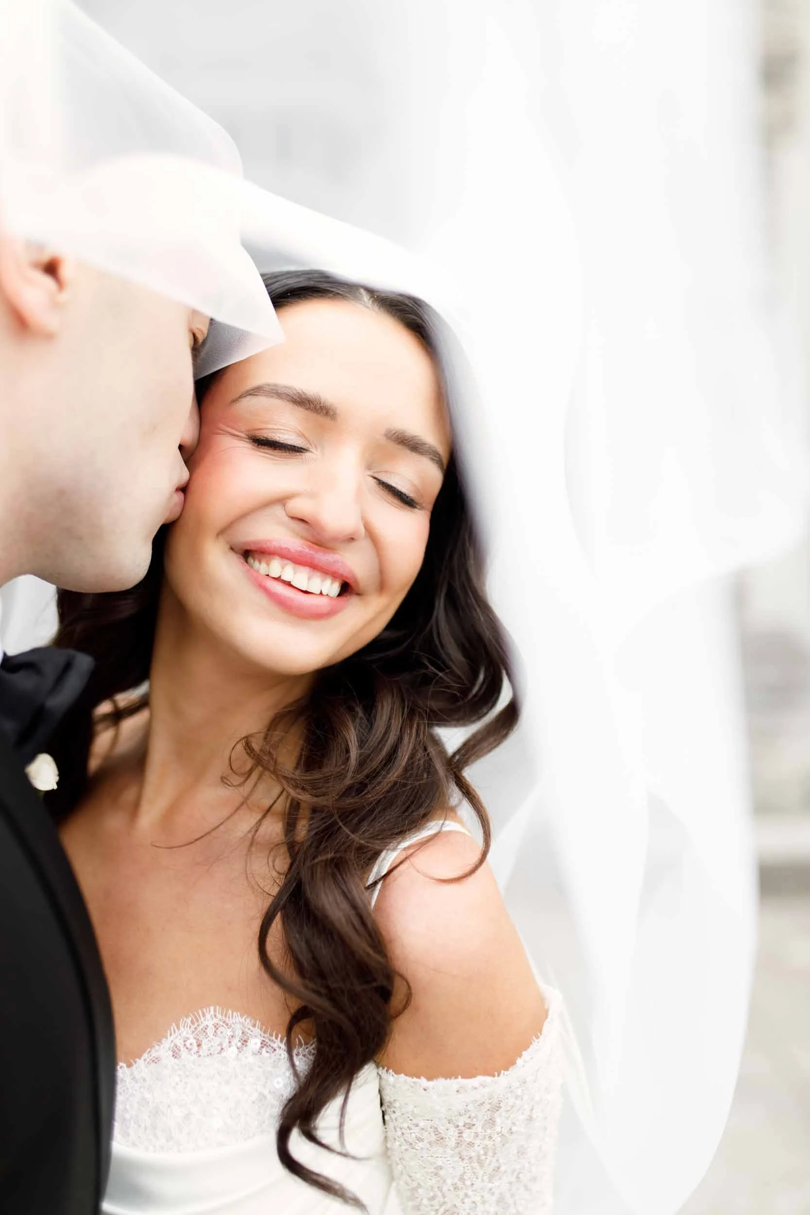 Close-up bridal portrait at Casa Loma