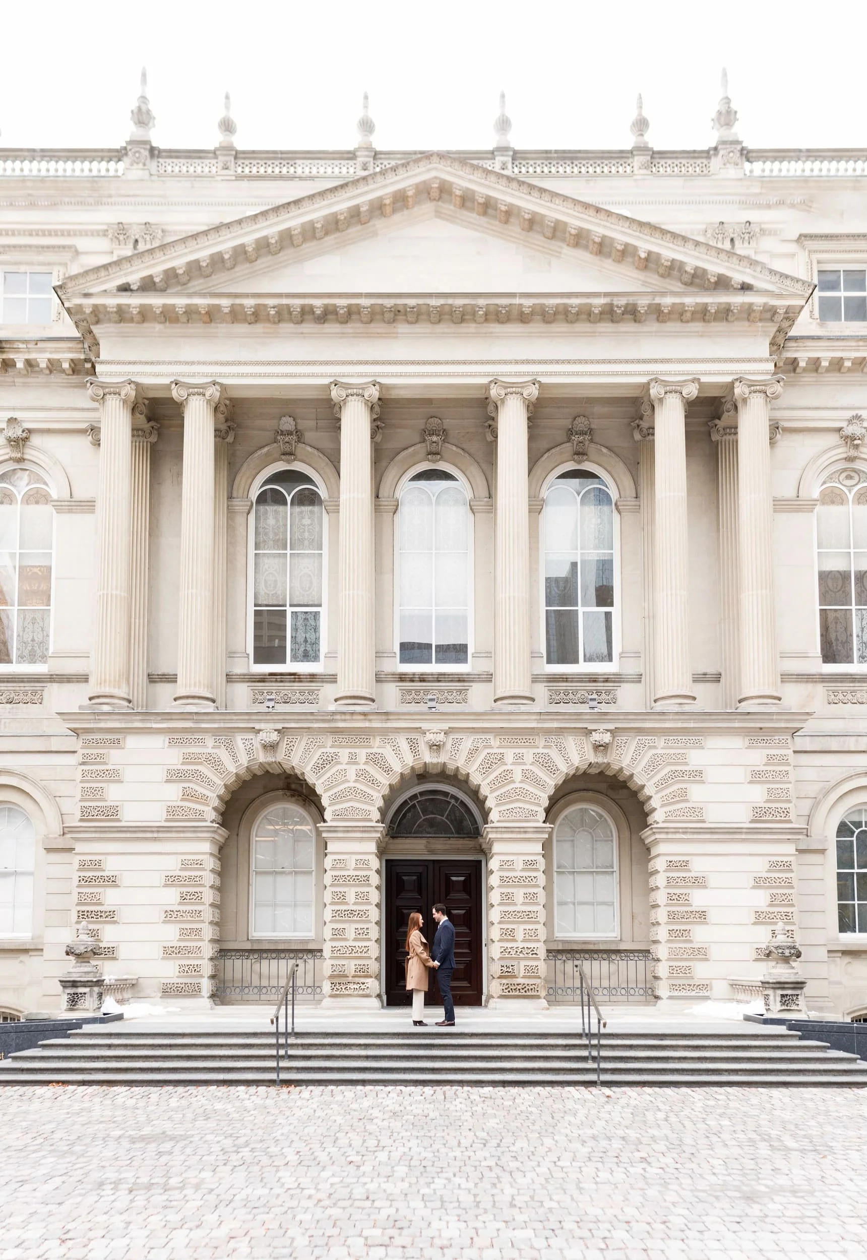 Exterior architecture of Osgoode Hall in downtown Toronto