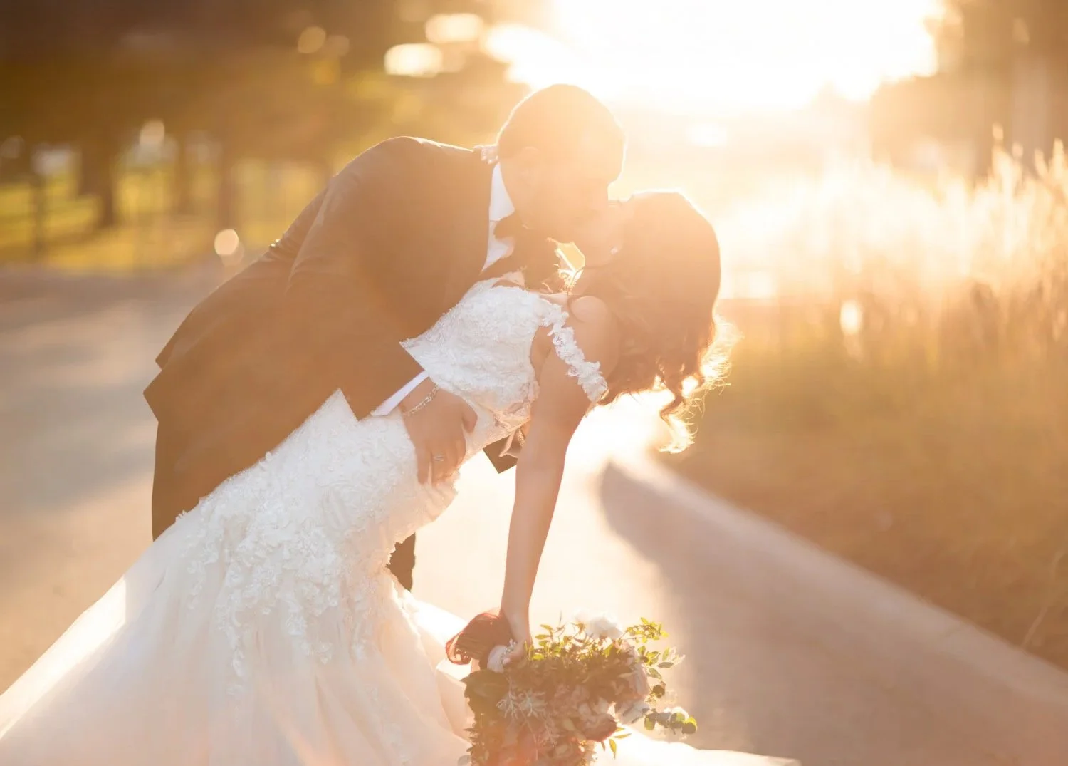 Sun-drenched wedding sunset dip at Chateau Le Parc Event Centre in Concord - View Wedding Portfolio