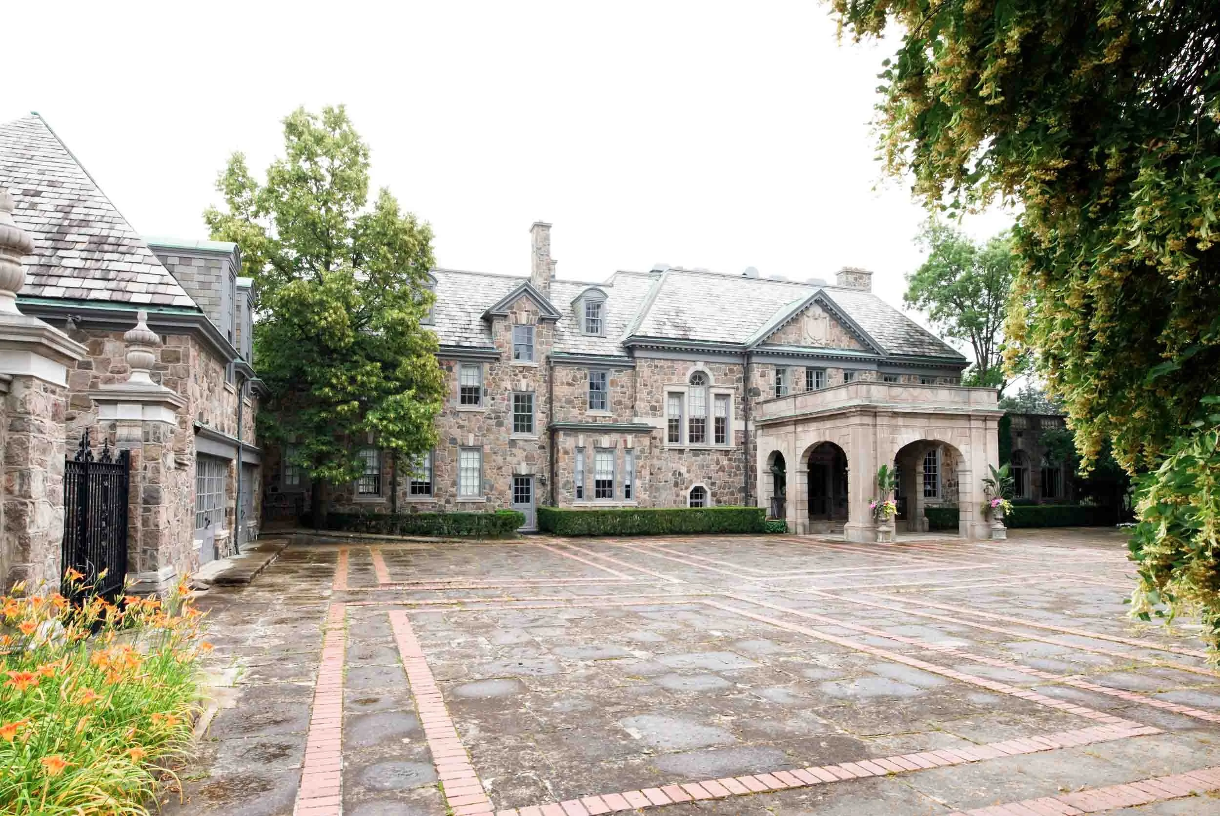 Exterior courtyard view of Graydon Hall Manor in Toronto