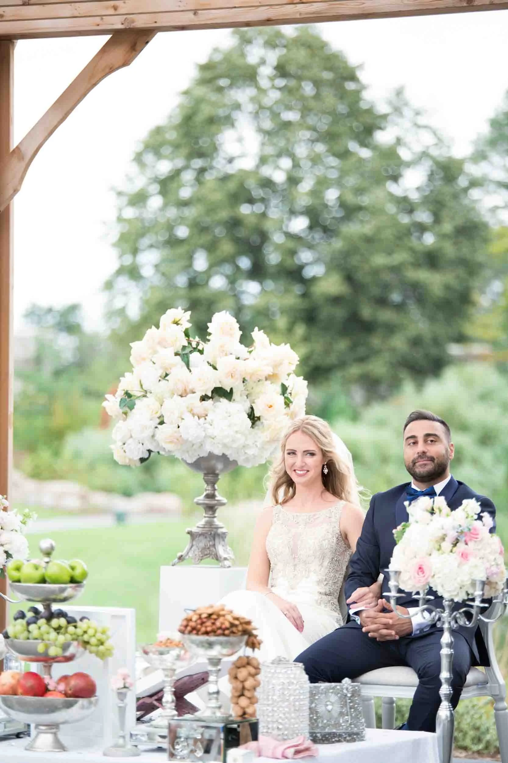 Pondside ceremony setup at the Arlington Estate in Vaughan