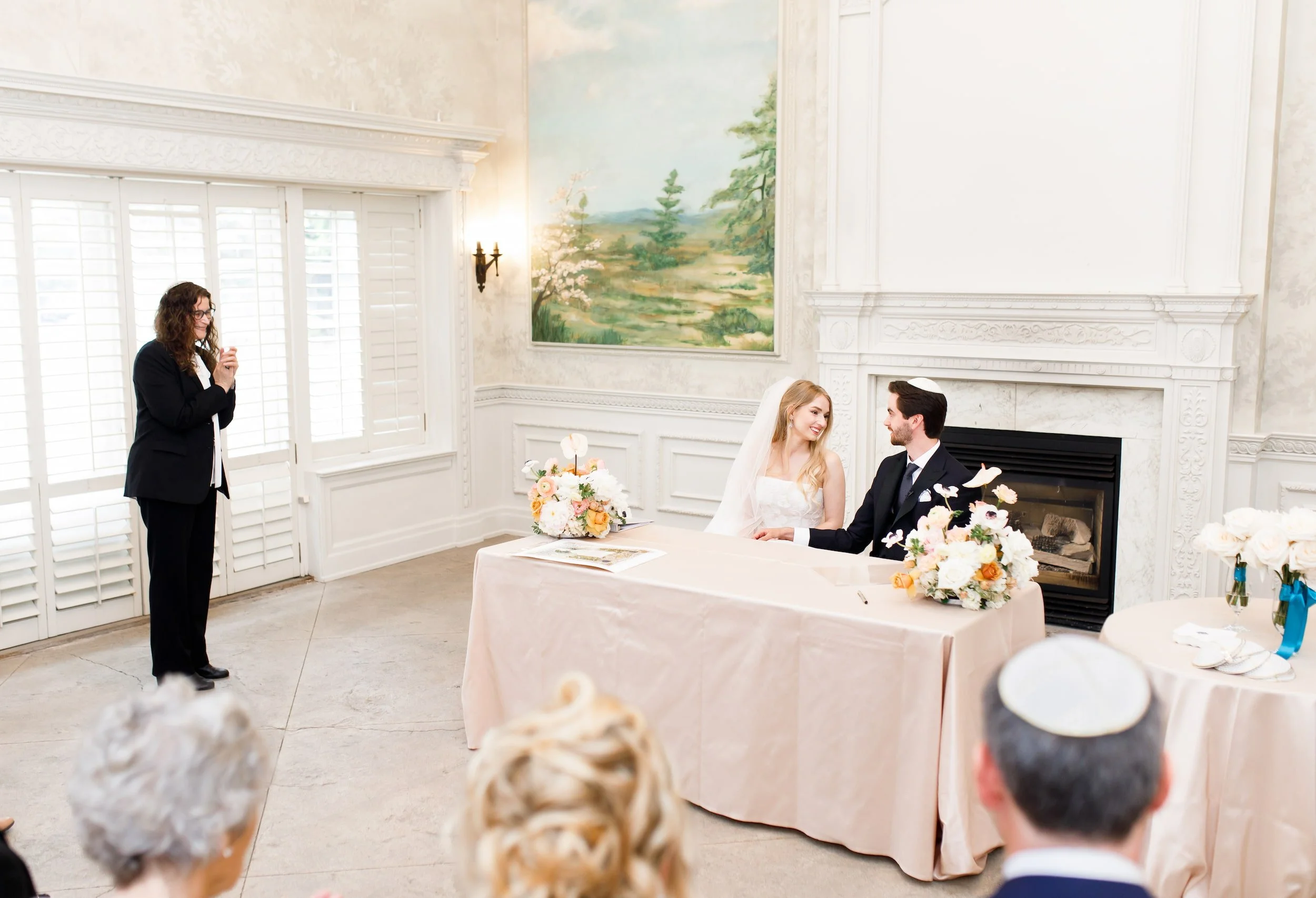 Head table reception moment inside Graydon Hall Manor