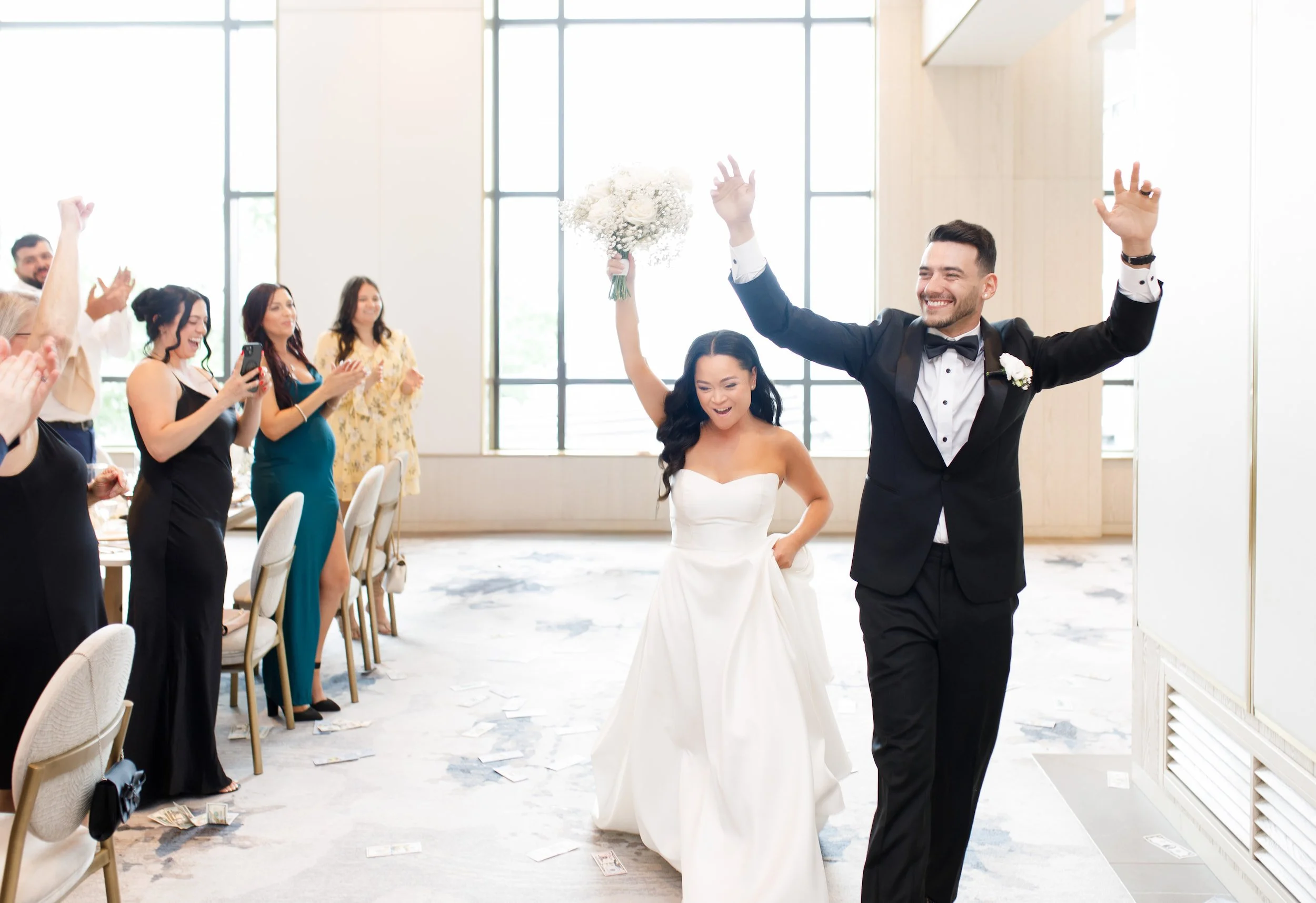 Grand reception entrance inside The Pearle Hotel ballroom in Burlington, Ontario