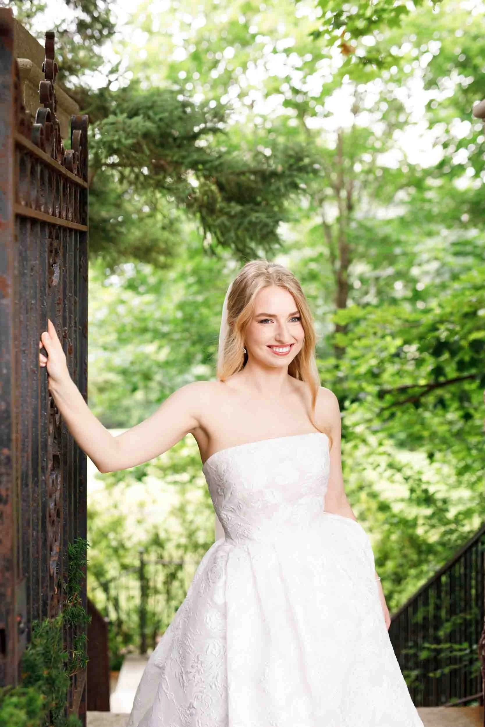Bride portrait in Graydon Hall Manor gardens