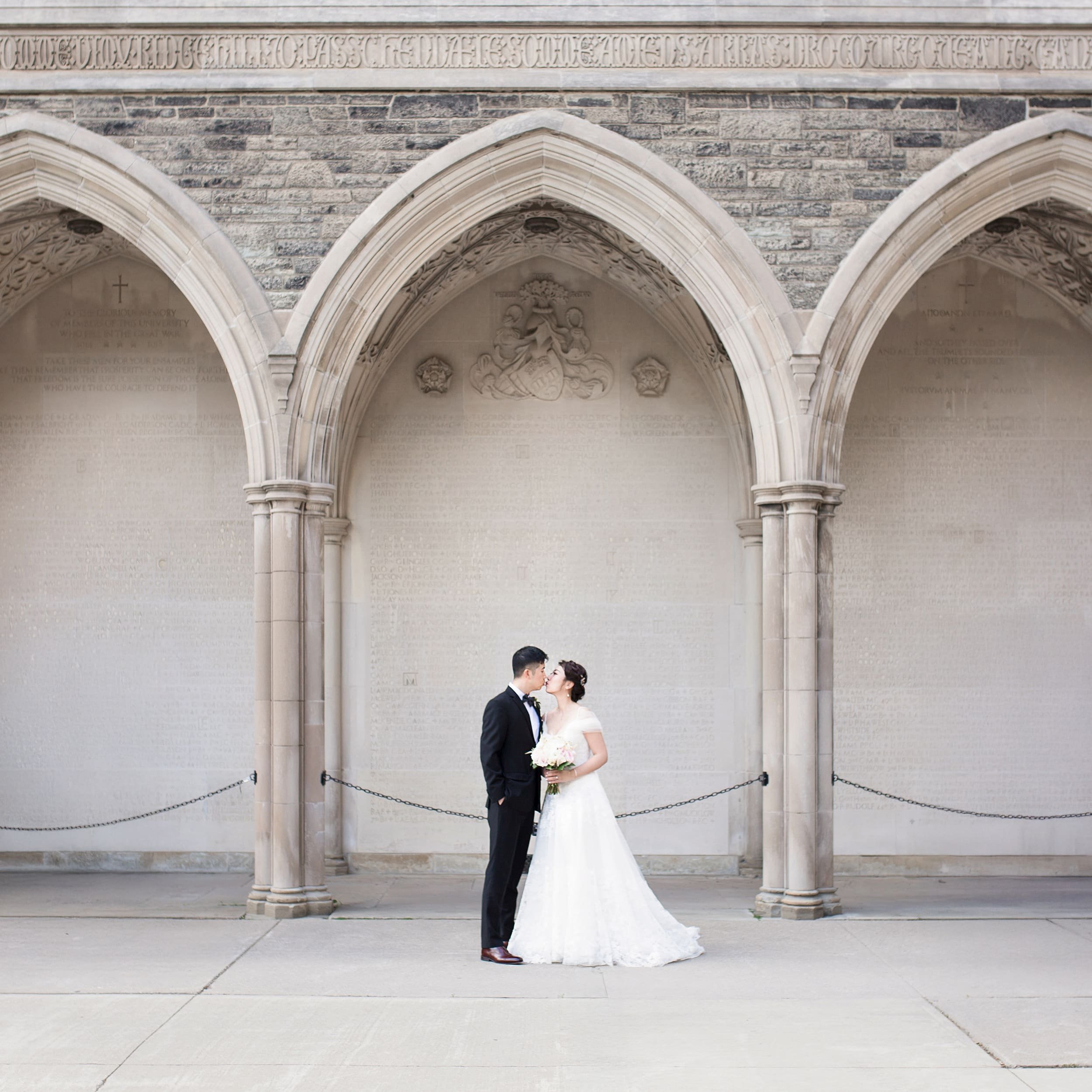 Wedding photography at the University of Toronto in Southern Ontario