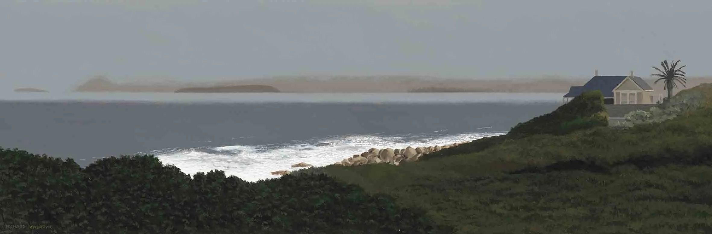 View To Victor Harbor, Port Elliot SA // Acrylic on canvas on board // 40cm x 120cm