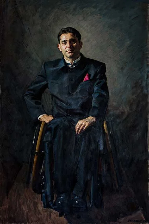 Robert Hannaford (1944 - )  Richard Maurovic // 2001 // Oil on canvas // 183cm x 122cm