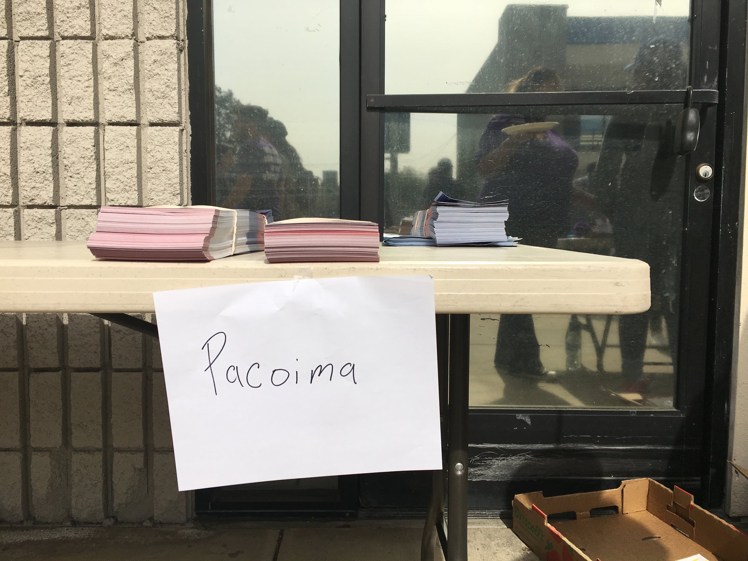 Volunteers gathered in Pacoima for their final days before the March primary. 