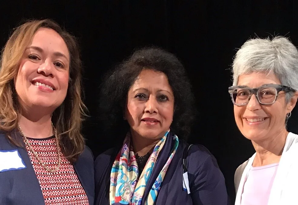 L-R: Montgomery County Council President Nancy Navarro, Middle Eastern American Advisory Group founding member Mumtaz Jahan, Yours truly (advisory group chair)