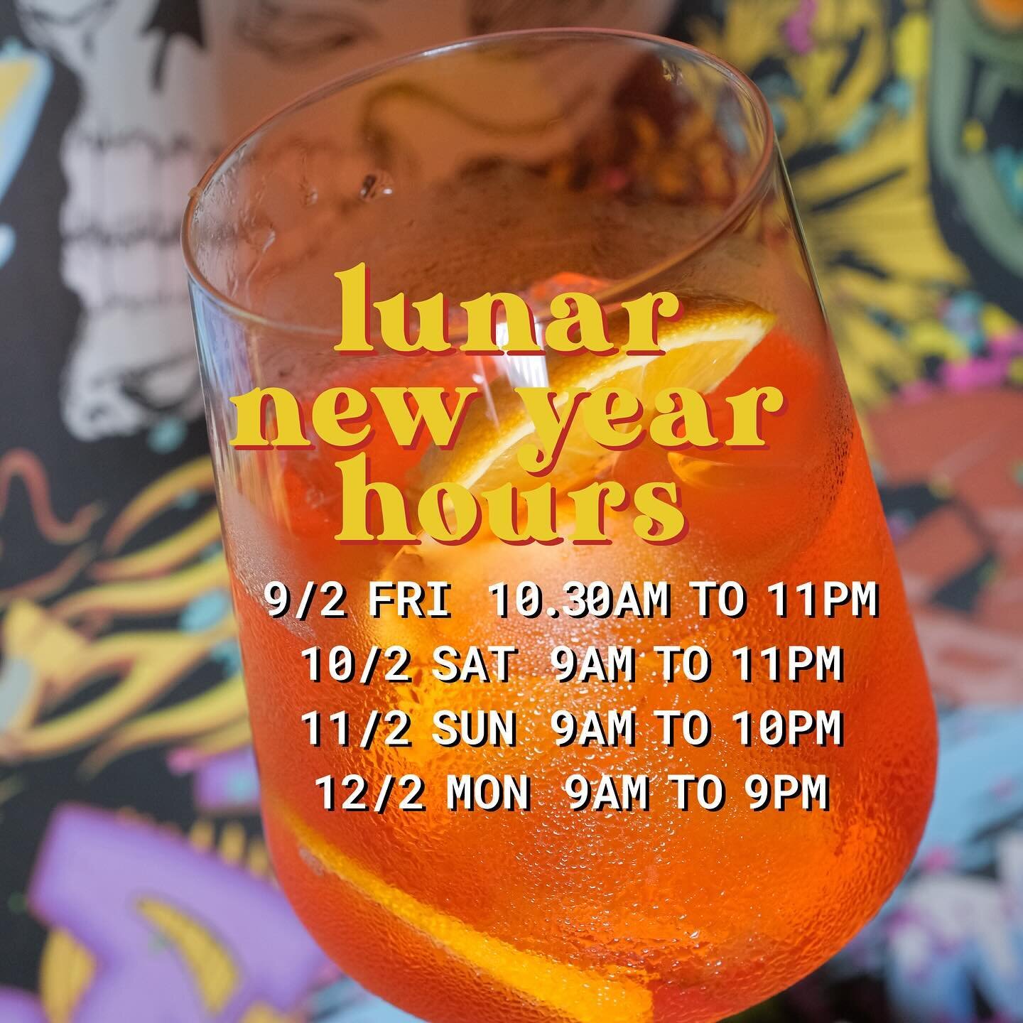 BREAKFAST. LUNCH. BRUNCH. DINNER.

We will be open everyday throughout the Lunar New Year 🍊🍊🧧🧨🀄️🐉
