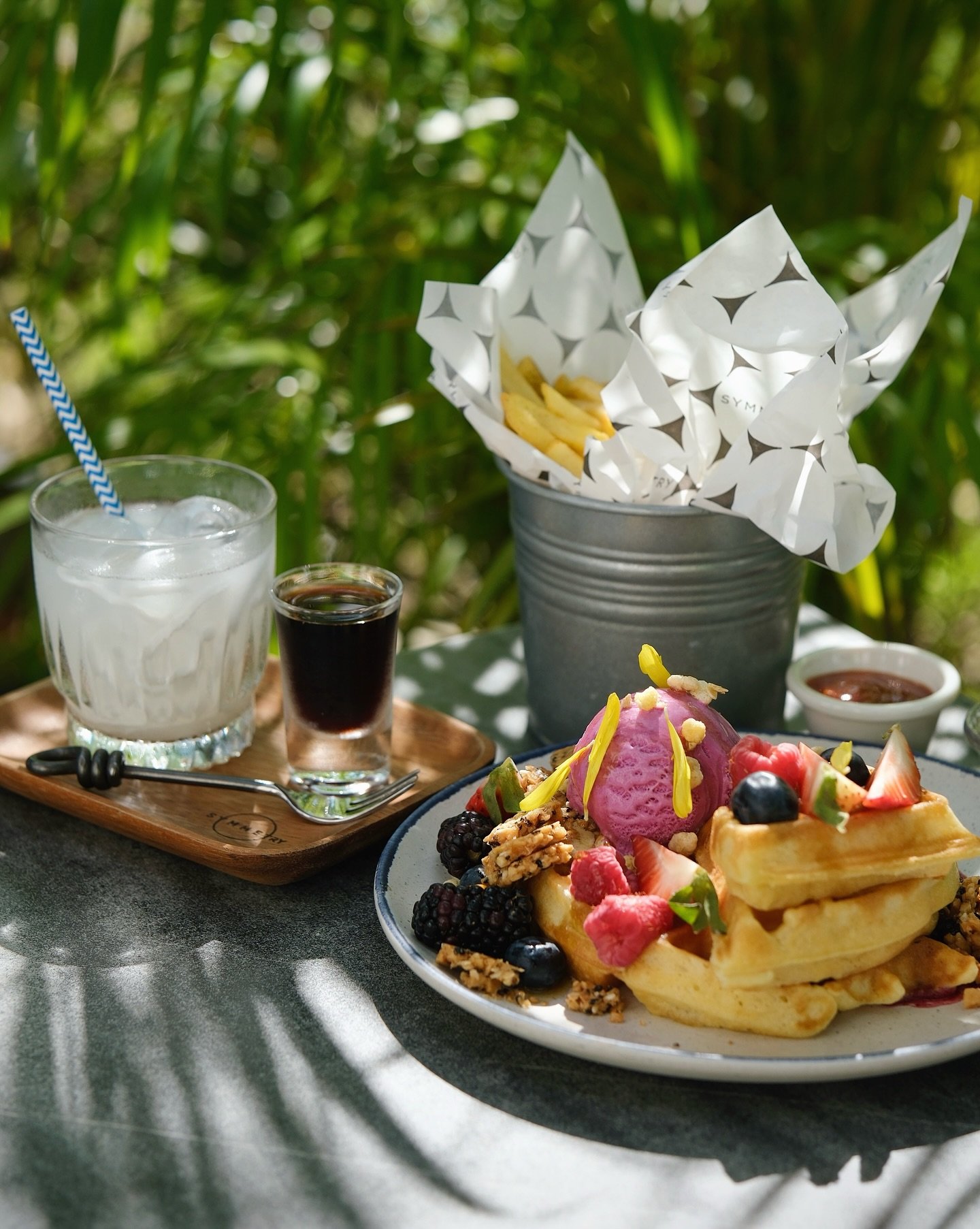 This is what self care looks like: Coffee, fries, waffles 🙃