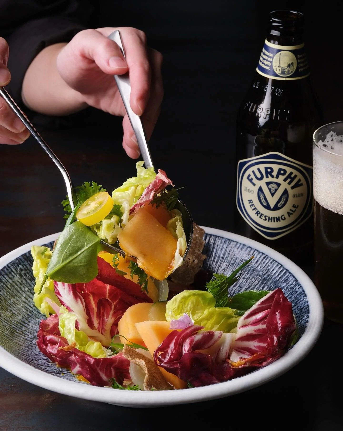 A pit stop never tasted this good!

🥗 Tuna &amp; Melon Salad
🍺 Furphy Beer