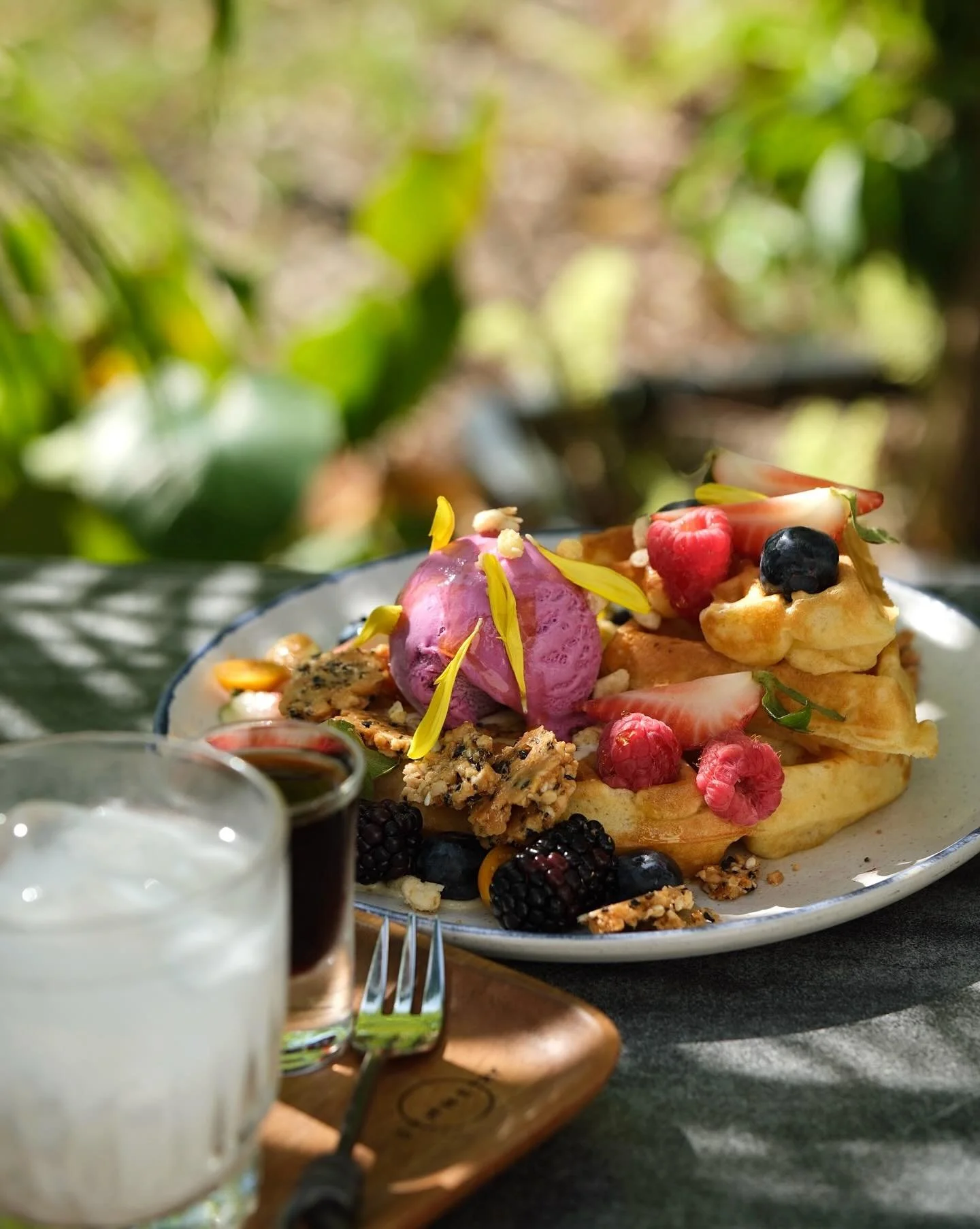 Hot day relief: Ice Cream Waffles and Coconut Cold Brew 🌞