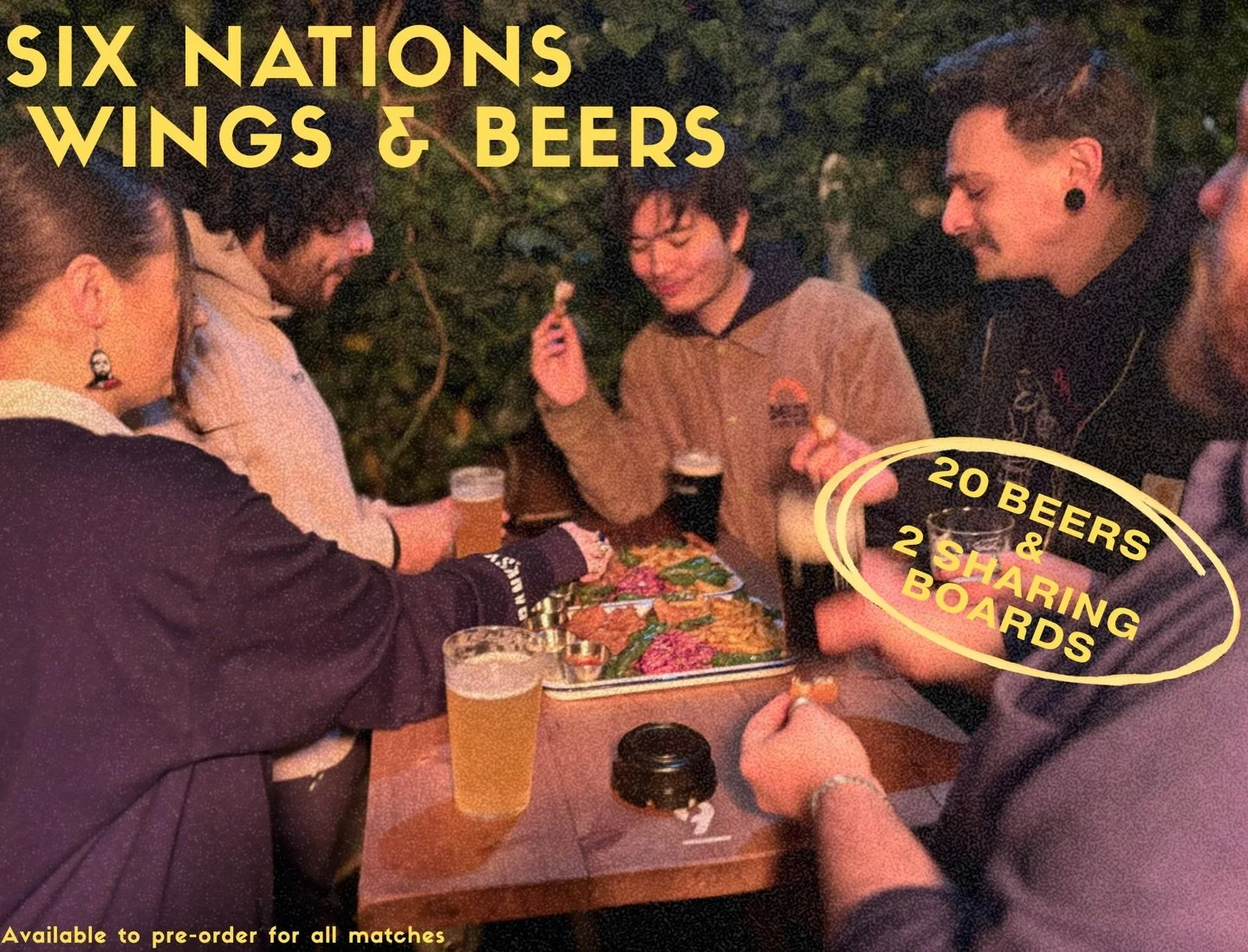 🏉 Get in losers we showing the Six Nations!
📍226 Shoreditch High Street, London
Watching with a group?
🍺20 beer bottles 
🍗Two sharing boards (VG and veggie options available) 
Pre-order only (Min 10 people)
📧 info@crownandshuttle.com 

Come join