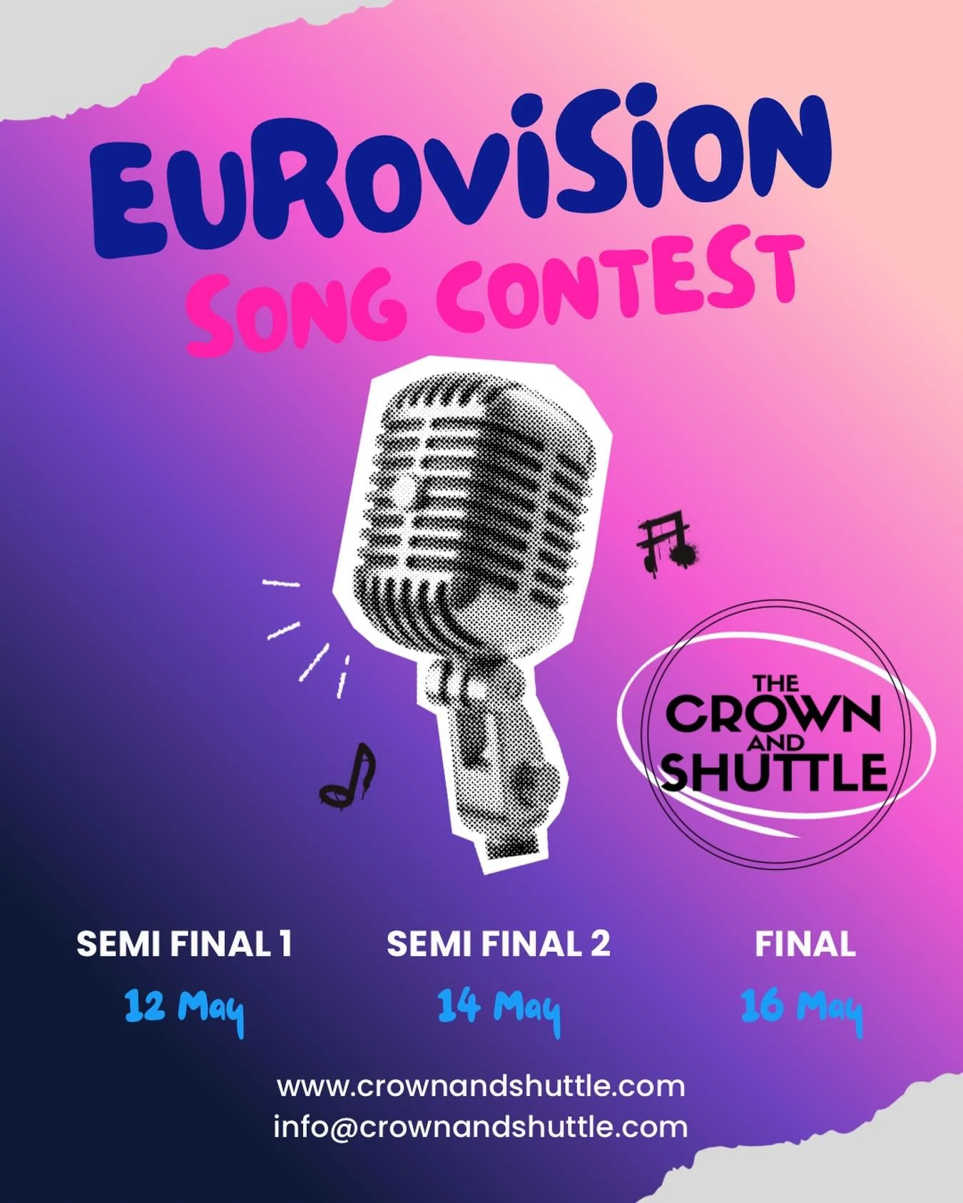 🎶Just around one month to go until Eurovision!! 
📺Join us on May 12,14, and 16 to watch both semi finals and the final. 
🇬🇧The contestant representing the UK is Look Mom No Computer and will be preforming the song &ldquo;Eins, Zwei, Drei&rdquo;. 