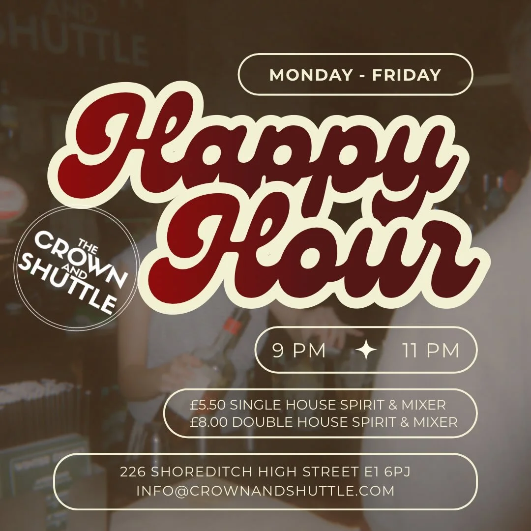 📆Starting June 1st, our happy hour is changing just a little bit. 
🍻Same days, same hours, same pub, same prices but no more pints:( 
🍹TLDR; basically we&rsquo;re just doing &pound;5.50 single house spirits &amp; mixer and &pound;8.00 for doubles 