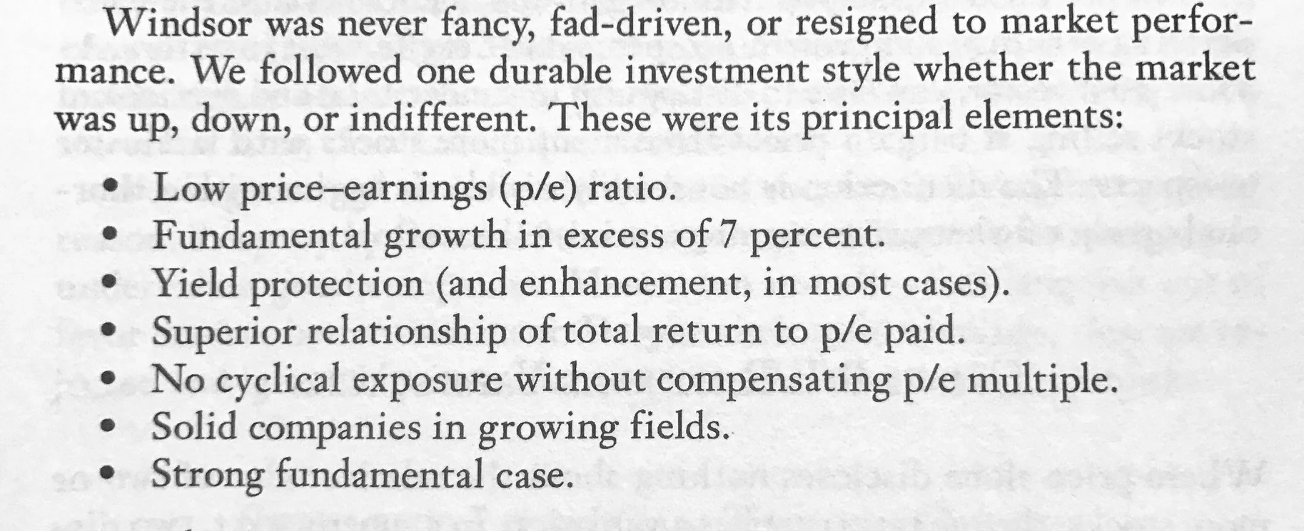 Source: John Neff on Investing. 1999. John Wiley & Sons Inc..