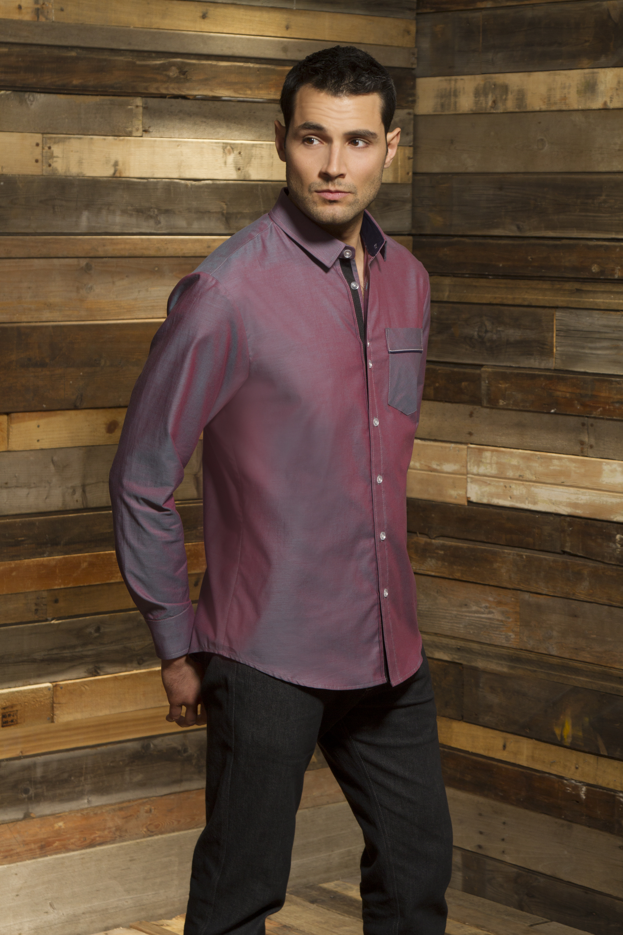 italian shot cotton shirt
