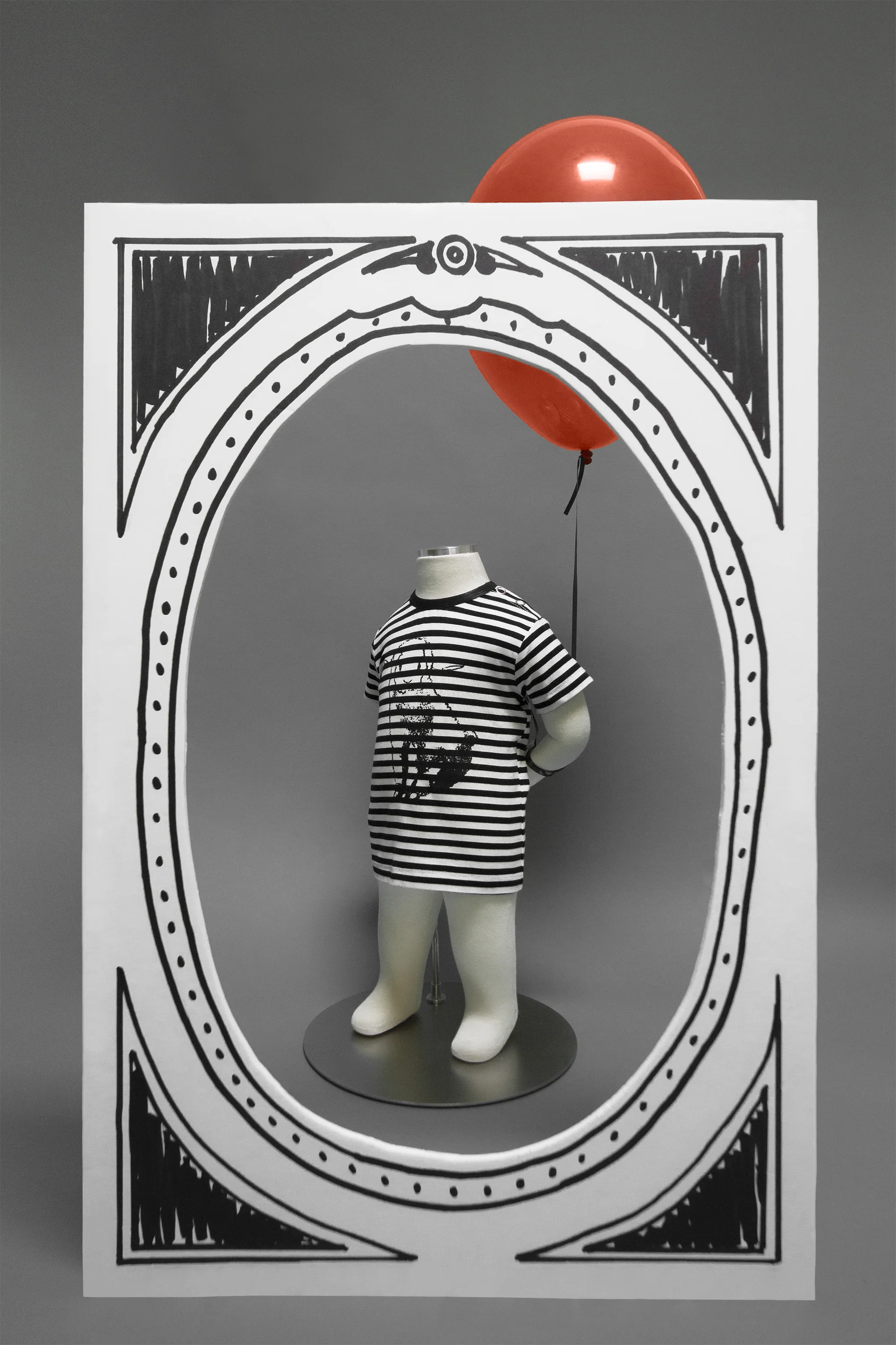 striped 'little lamb' bamboo tee