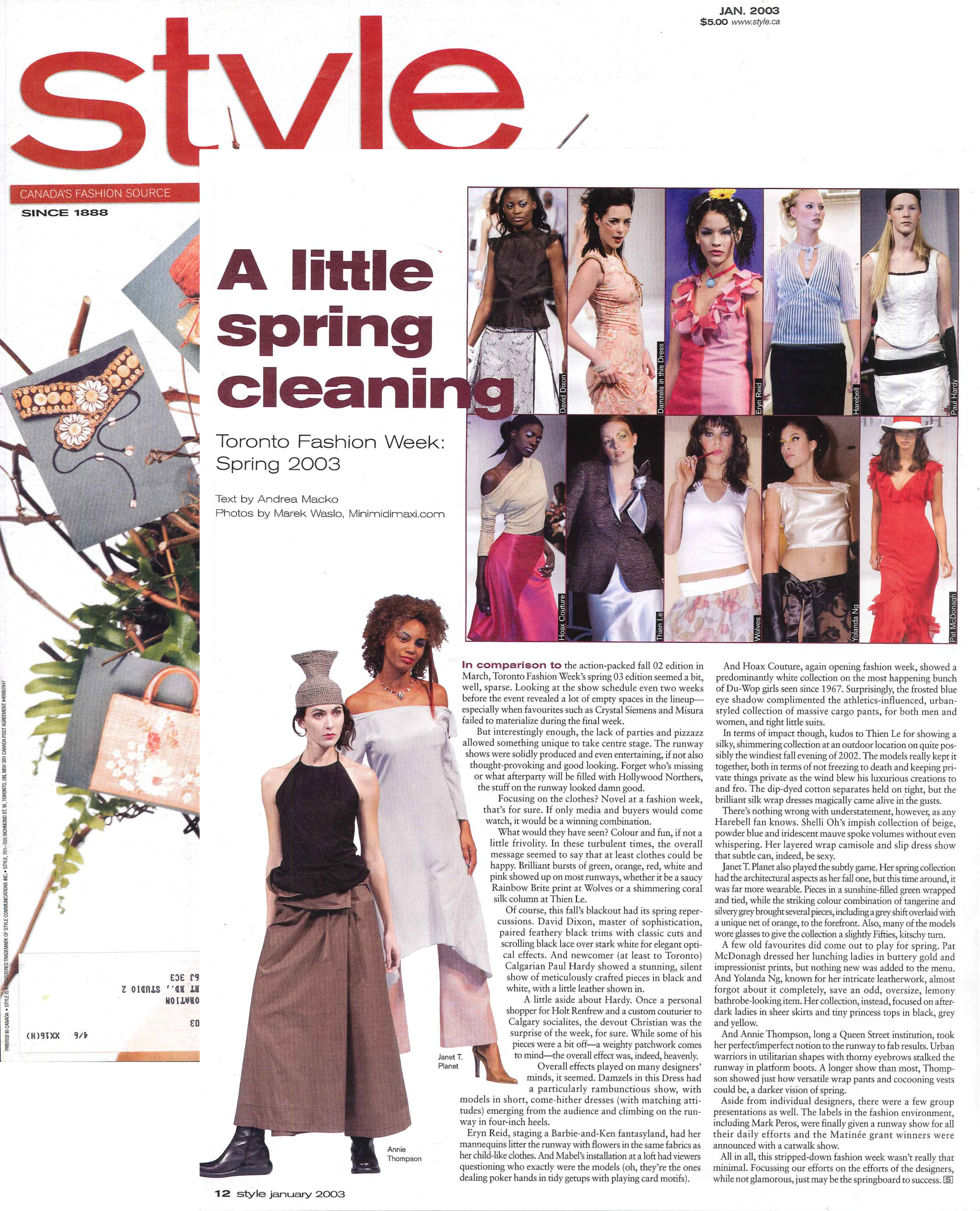 style magazine, january 2003