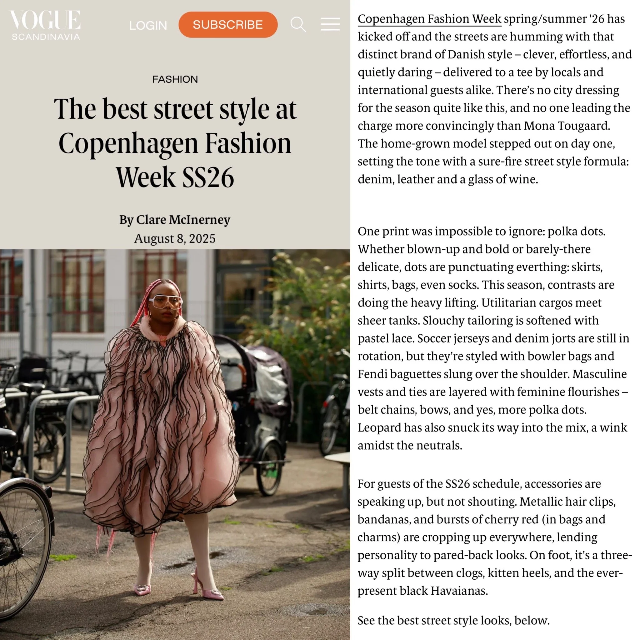 vogue scandanavia, august 2025 