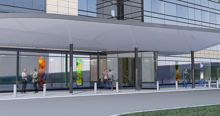 Awarded commission for the front facade of the Royal Ulster Hospital, Belfast.