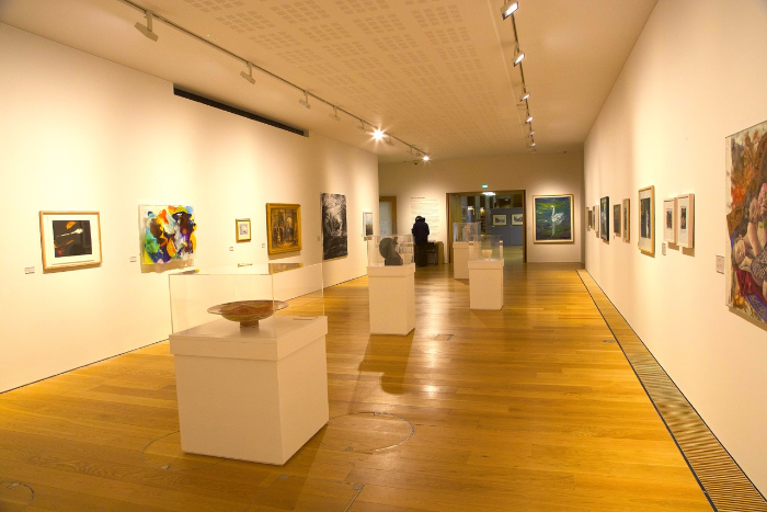 Selected from the Office of Public Works National Colllection the polymer work on plate acrylic in the DLr Lexicon Gallery Dun Laoighre Dublin. The Exhibition entitled Finders and Keepers was curated by Dublin artist Claire Halpin and fourteen local residents.