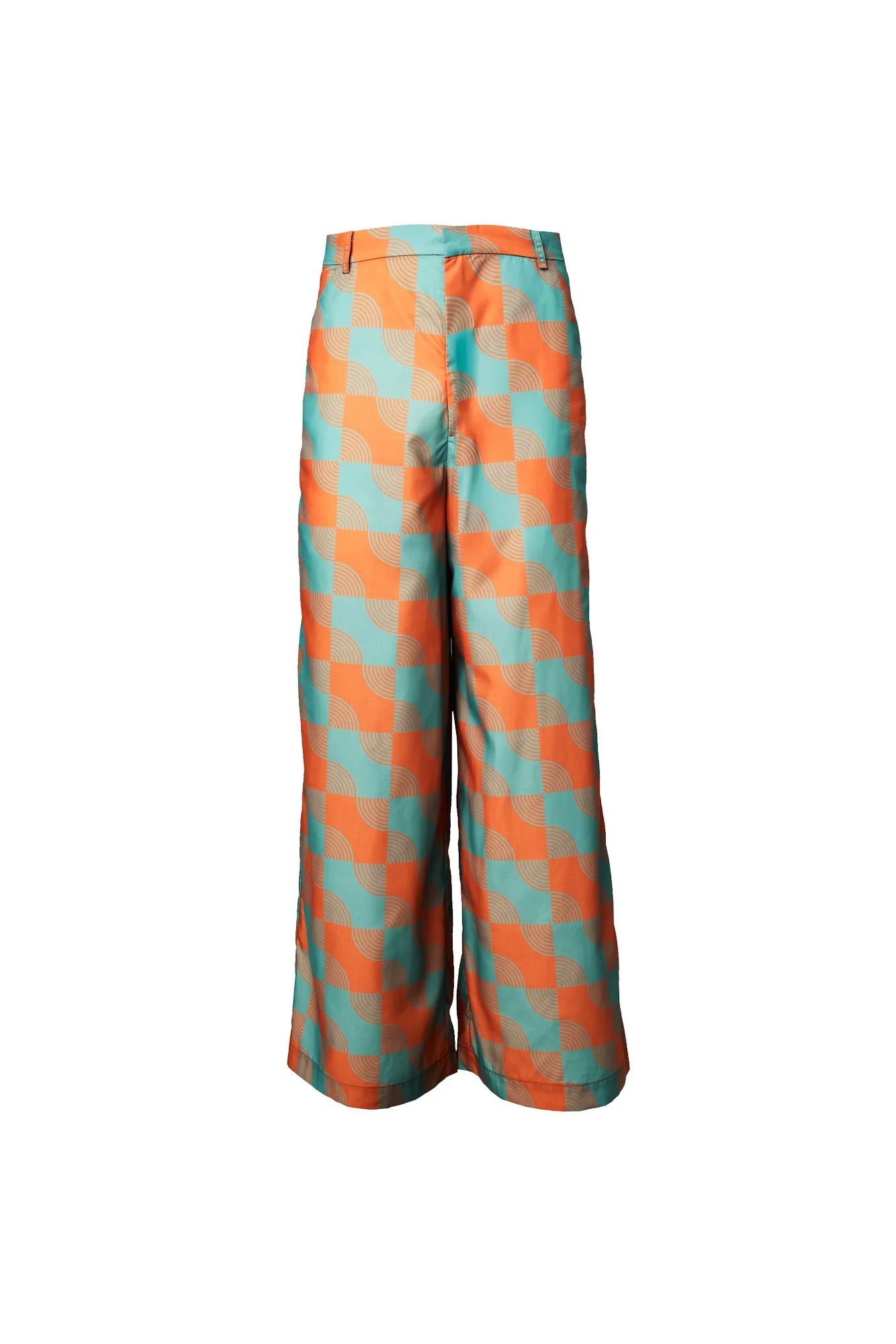 INFDARK Straight-Leg Printed Wide Pants  Orange-Green (1).jpg
