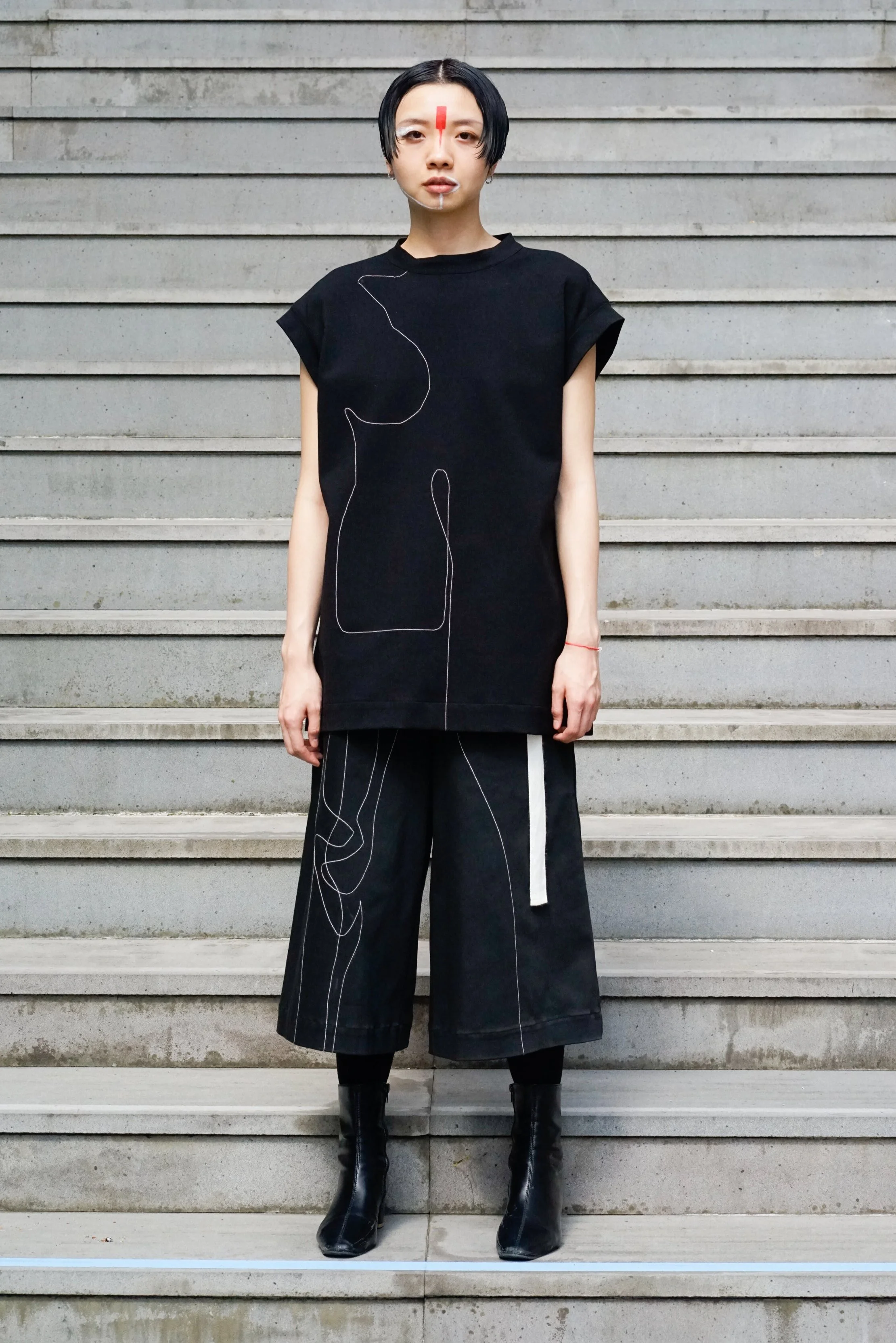 Hakama Style Embroidery Bottom — INF 