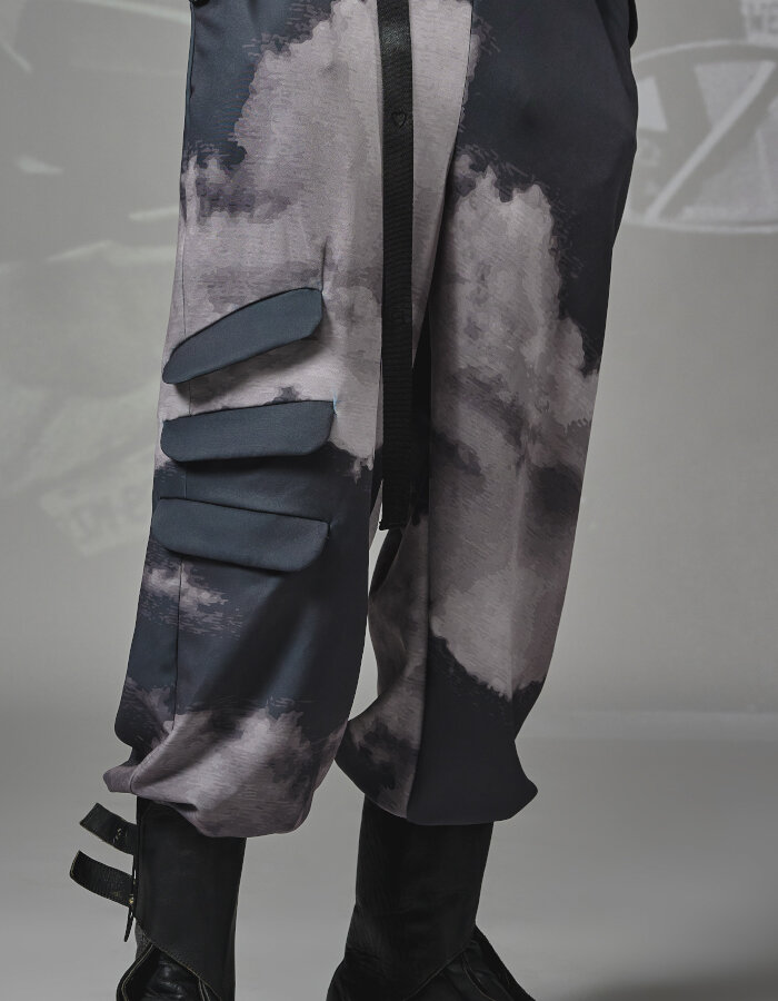 Multi-Pocket Tight End Pants(Line Cloud 