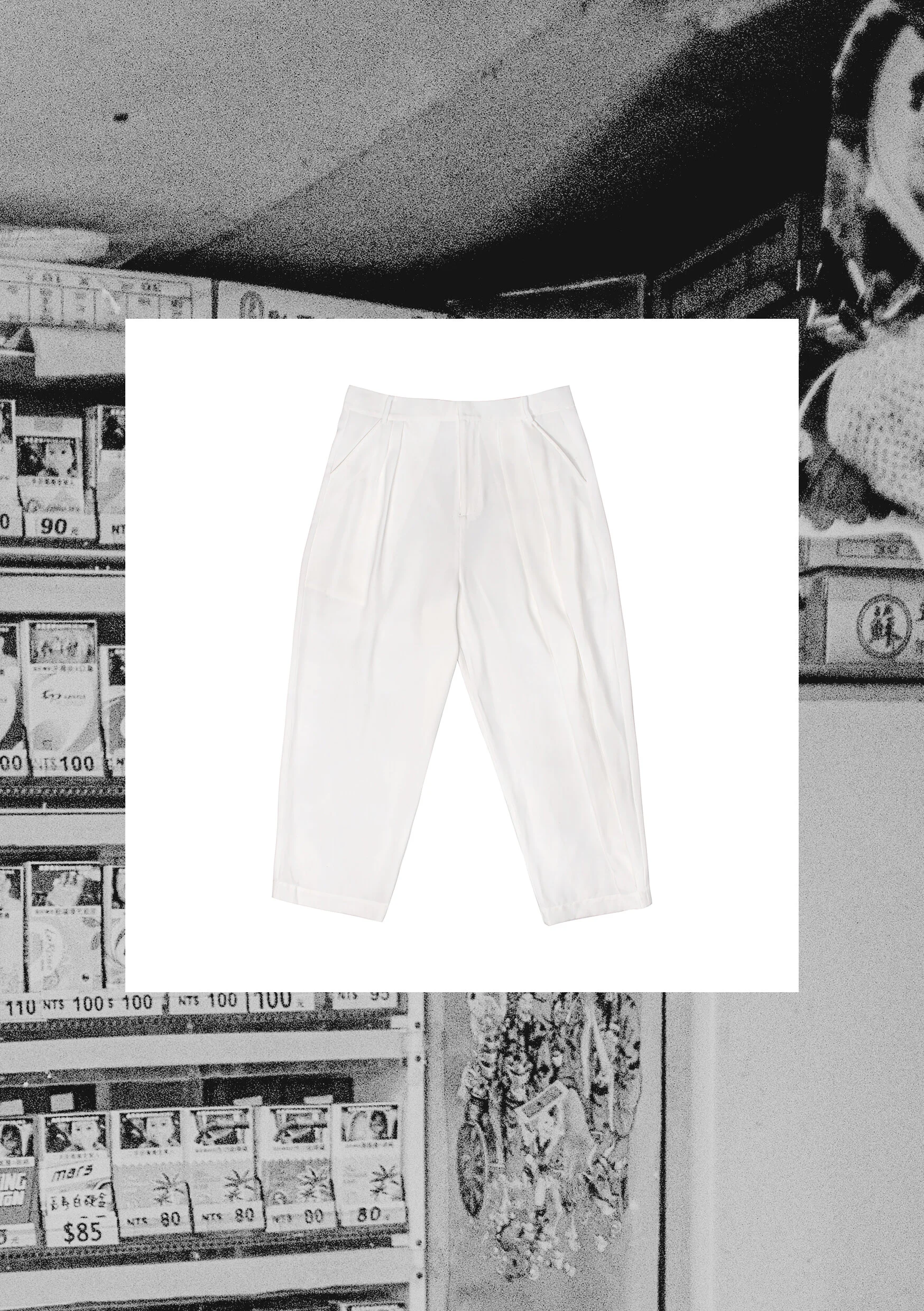 White Harlem Style Pleated Suit Pants — INF - Garment for