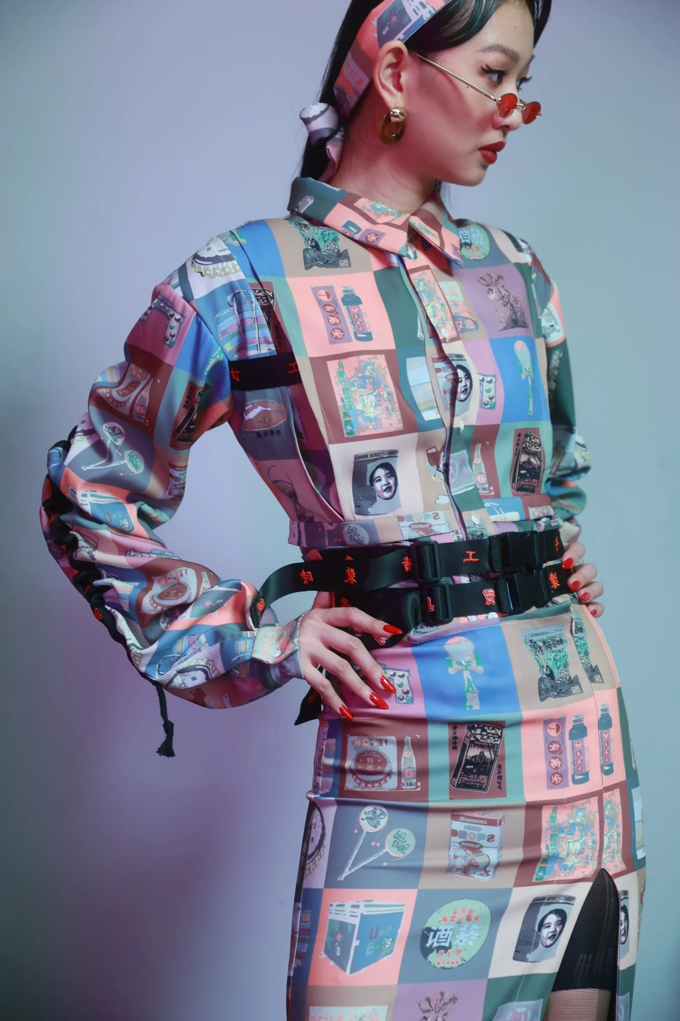 INF Retro Printing High-waist Skirt (1).JPG