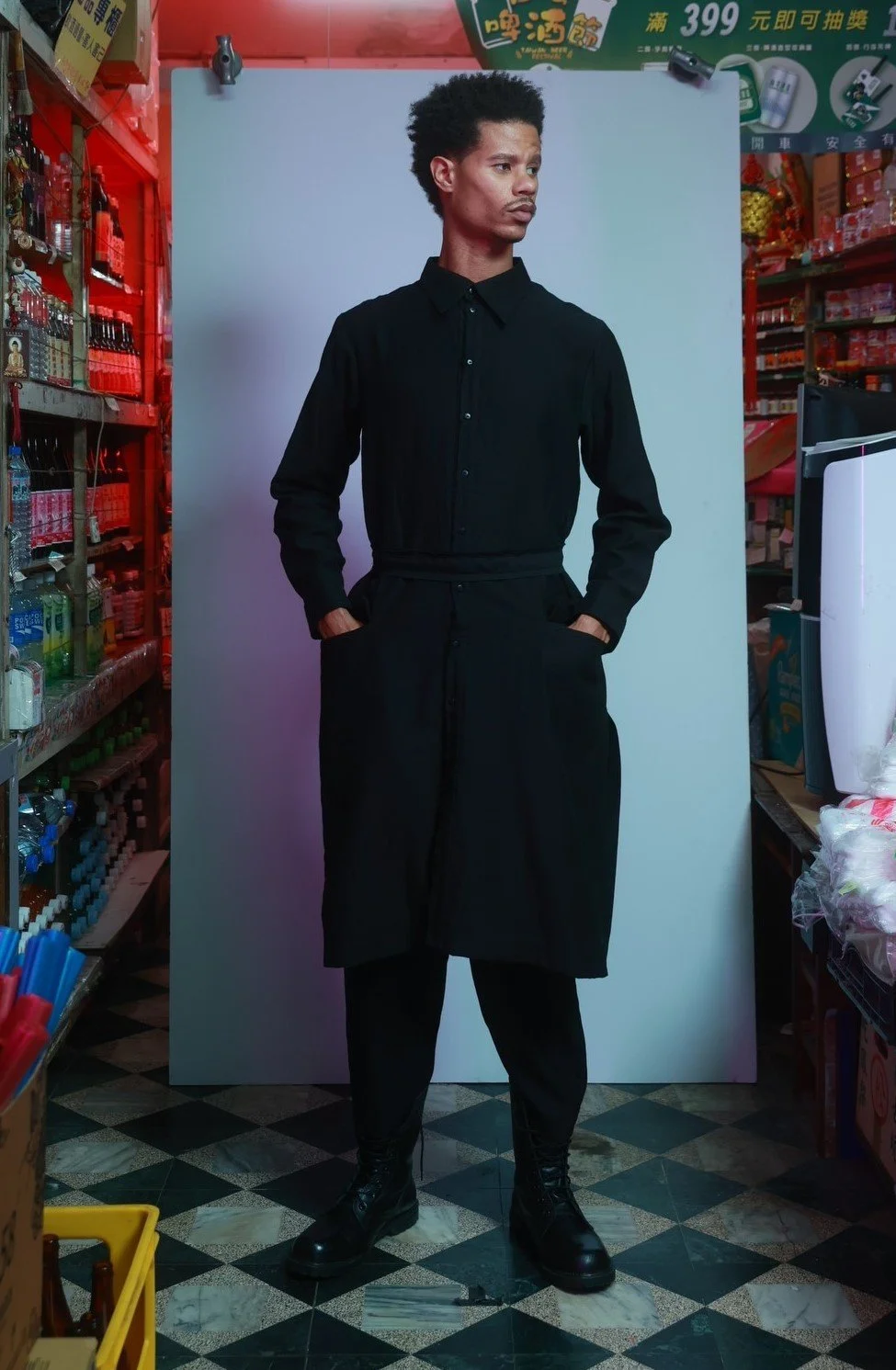 INF Pleated-Back Splicing Long Shirt (12).JPG